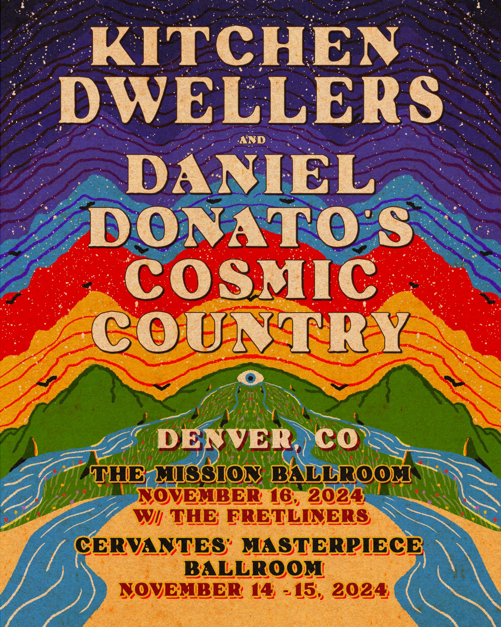 KITCHEN DWELLERS & DANIEL DONATO’S COSMIC COUNTRY TEAM UP FOR 3-NIGHT RUN IN DENVER, CO INCLUDING MISSION BALLROOM SHOW