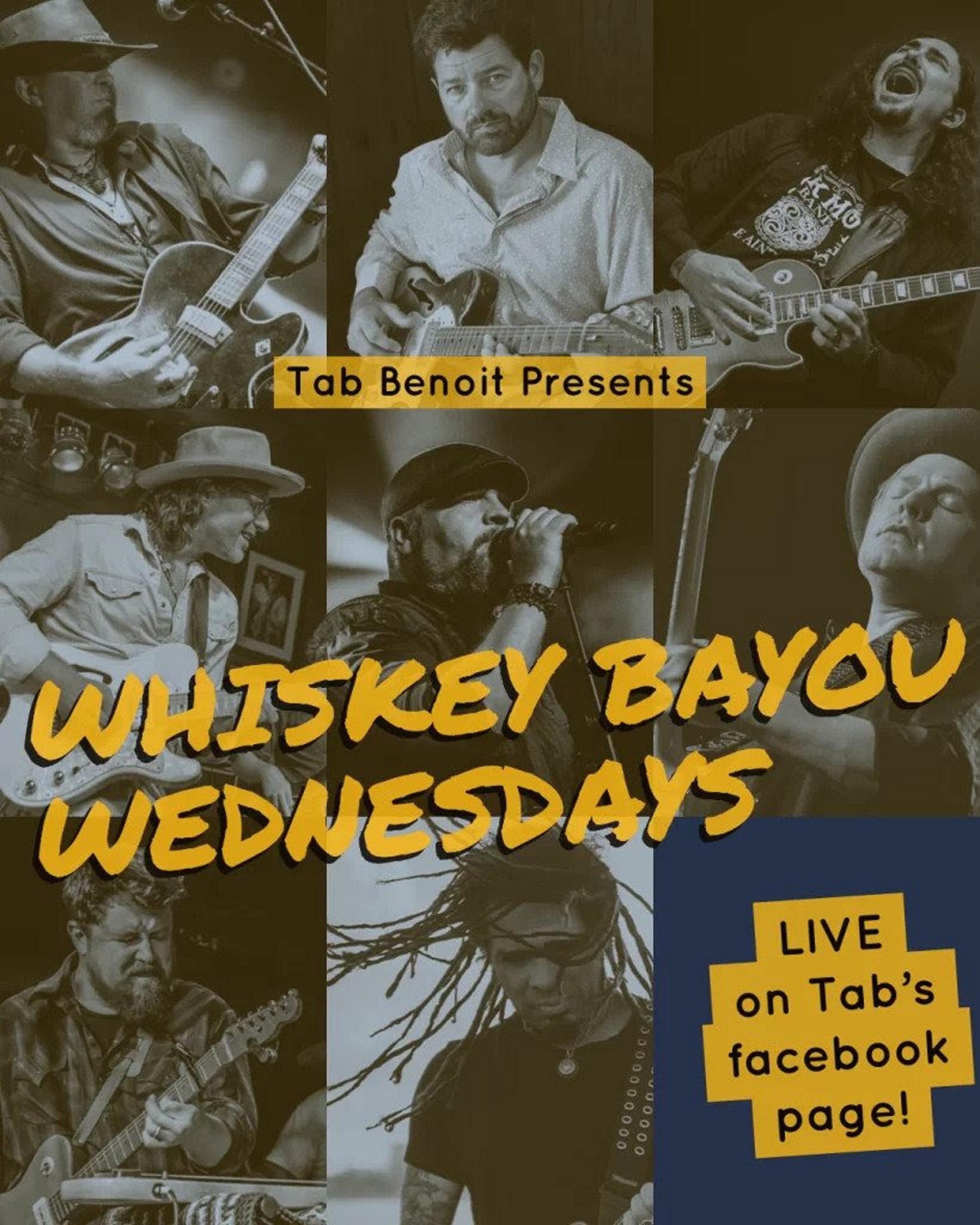 Tab Benoit Presents 'Whiskey Bayou Wednesdays' Live Steaming Concerts