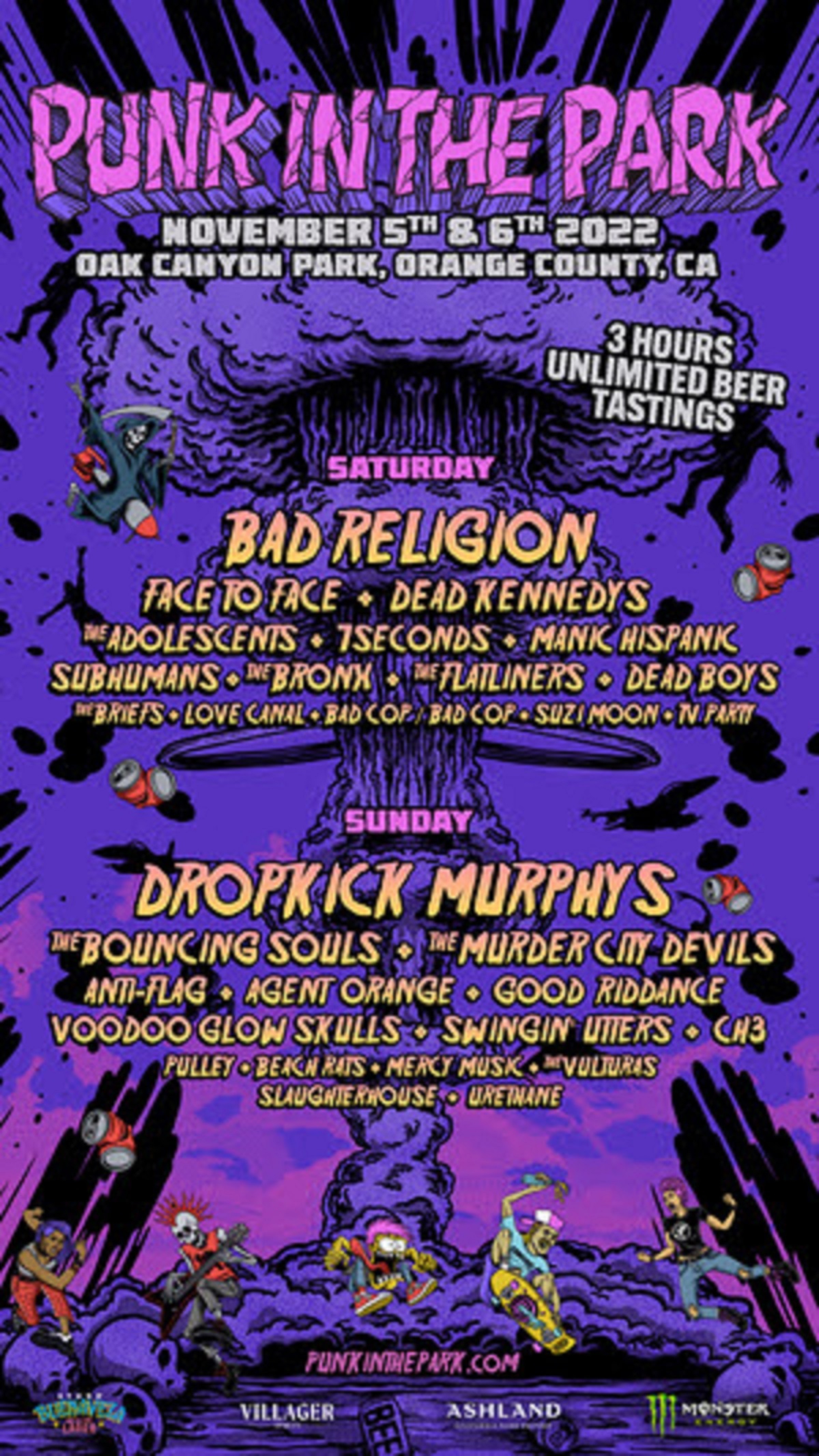 Full Daily Music Lineup Announced For Punk In The Park