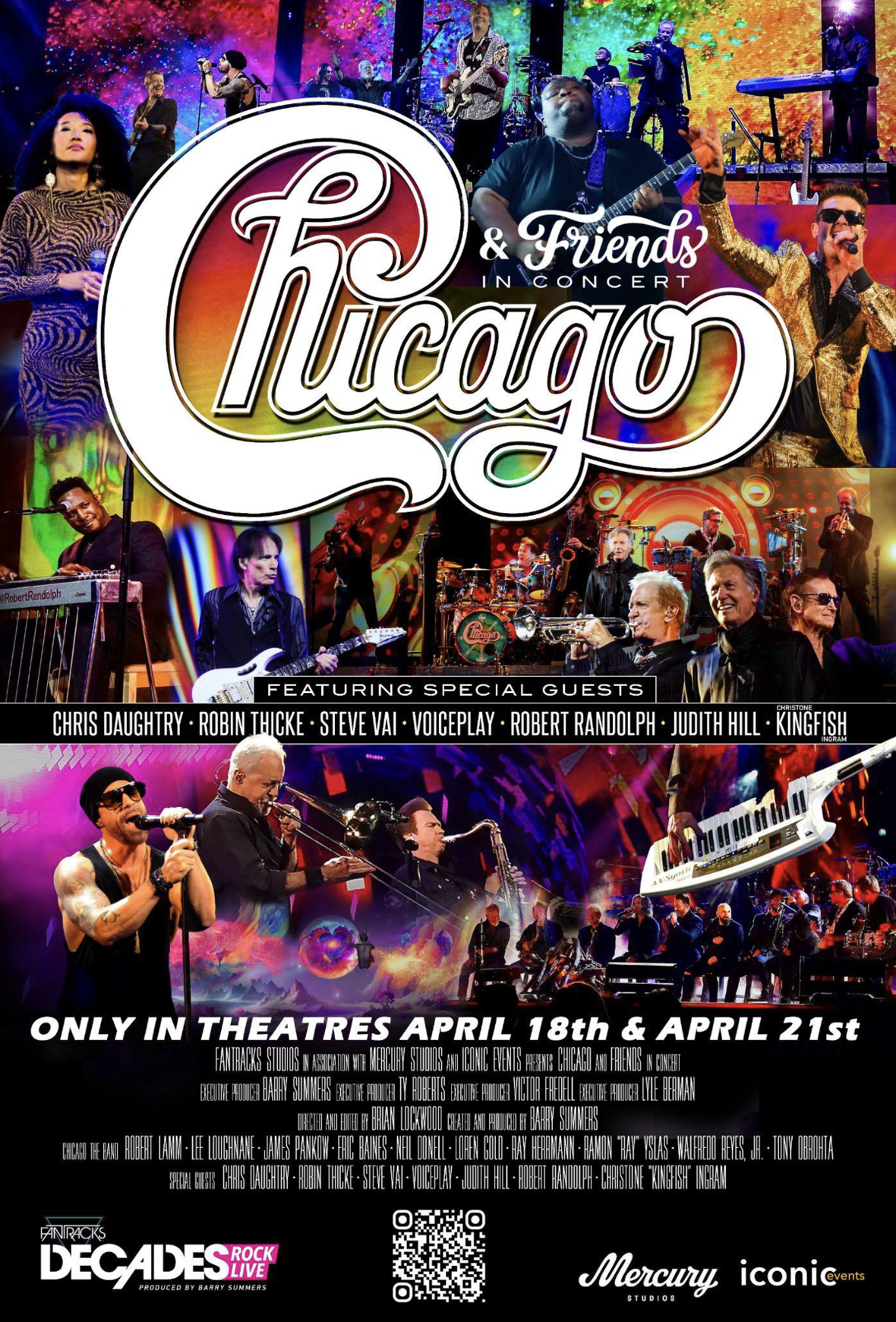 CHICAGO & FRIENDS IN CONCERT NATIONWIDE & CANADIAN FILM RELEASE APRIL 18 AND APRIL 21