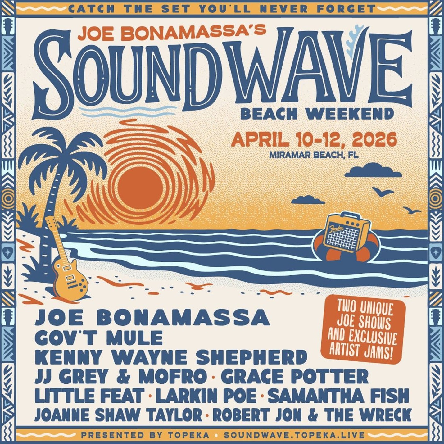  Joe Bonamassa and Topeka Announce Sound Wave Beach Weekend: An Unforgettable Three-Day Immersive Music Experience