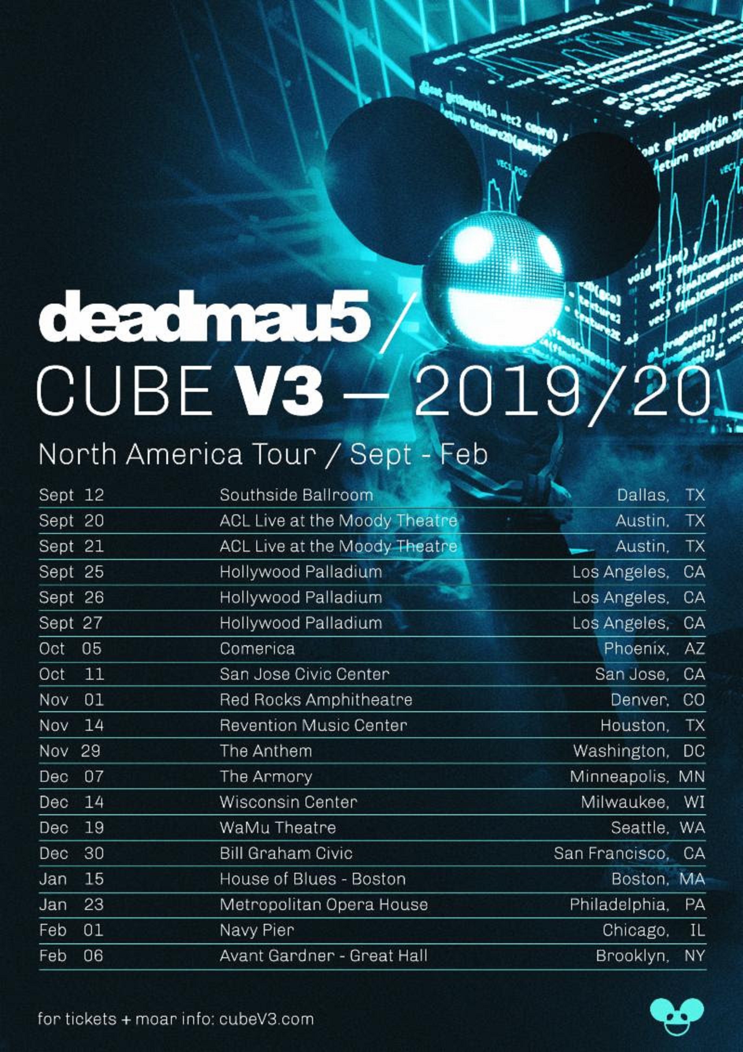 Deadmau5 Announces Cube V3 Tour North America 2019 Grateful Web