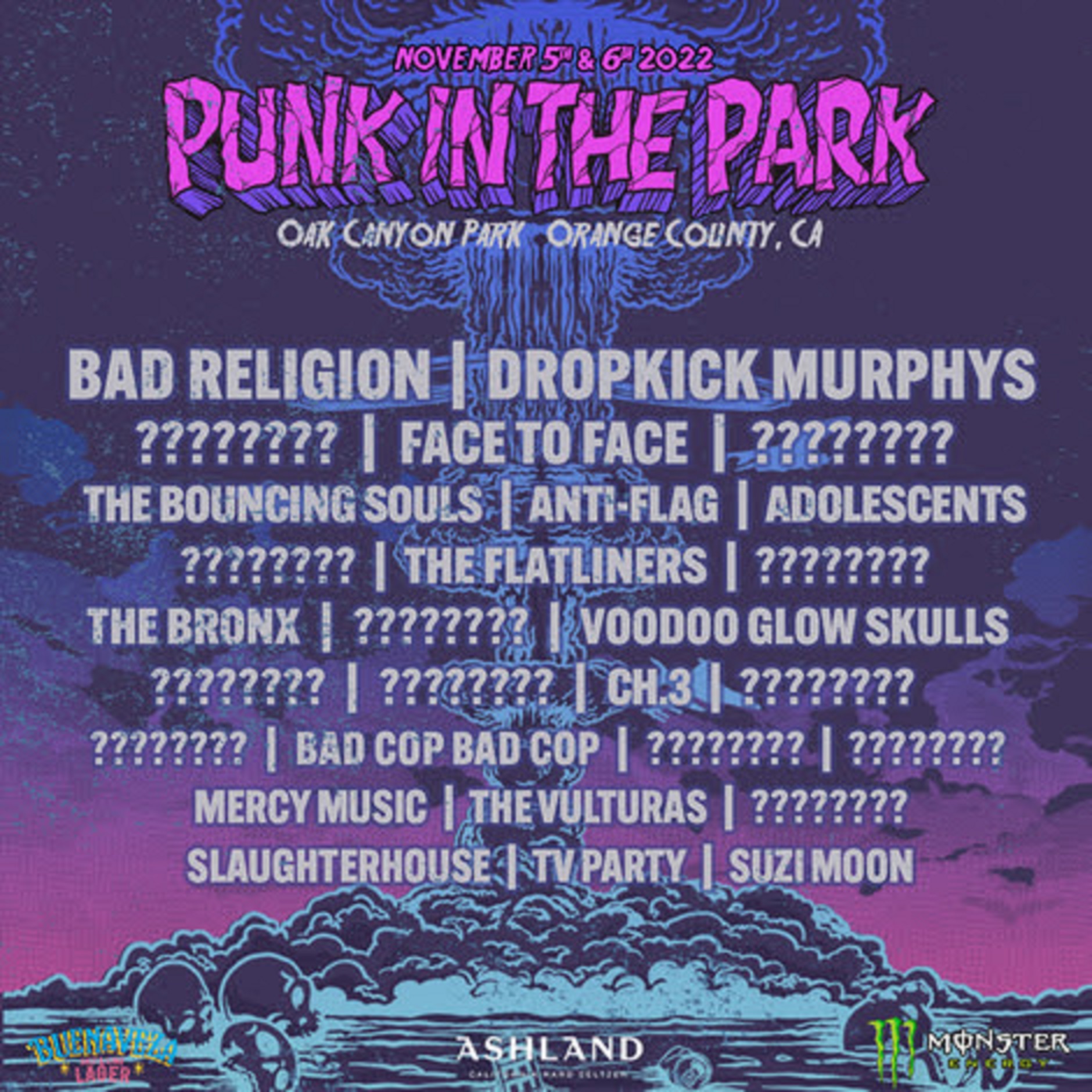 Punk In The Park: Bad Religion, Dropkick Murphys,  & More With Craft Beer Tasting Nov. 5 & 6 In Orange County, CA