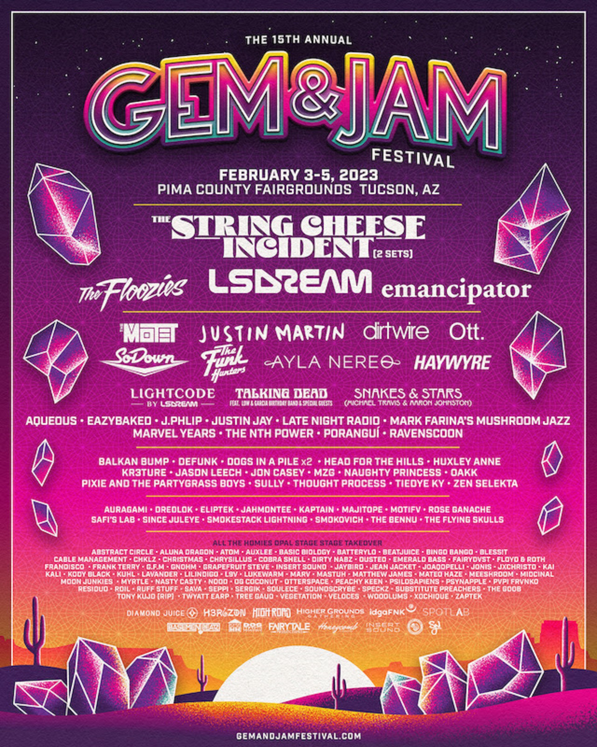 Gem & Jam Festival adds LSDREAM's Lightcode, Talking Dead tribute band, and 40+ acts to 2023 festival lineup