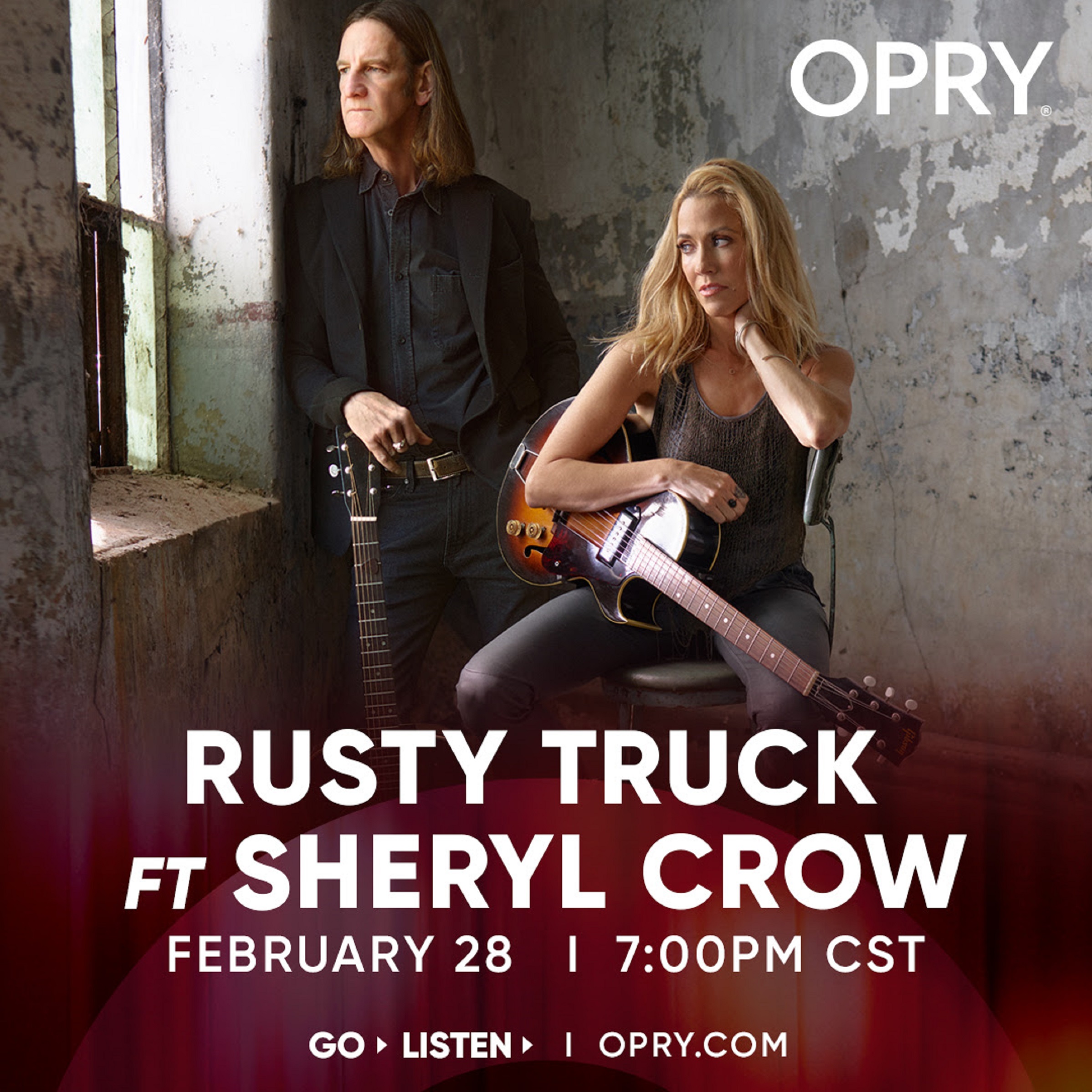 Sheryl Crow to perform with Rusty Truck at Grand Ole Opry on February 28