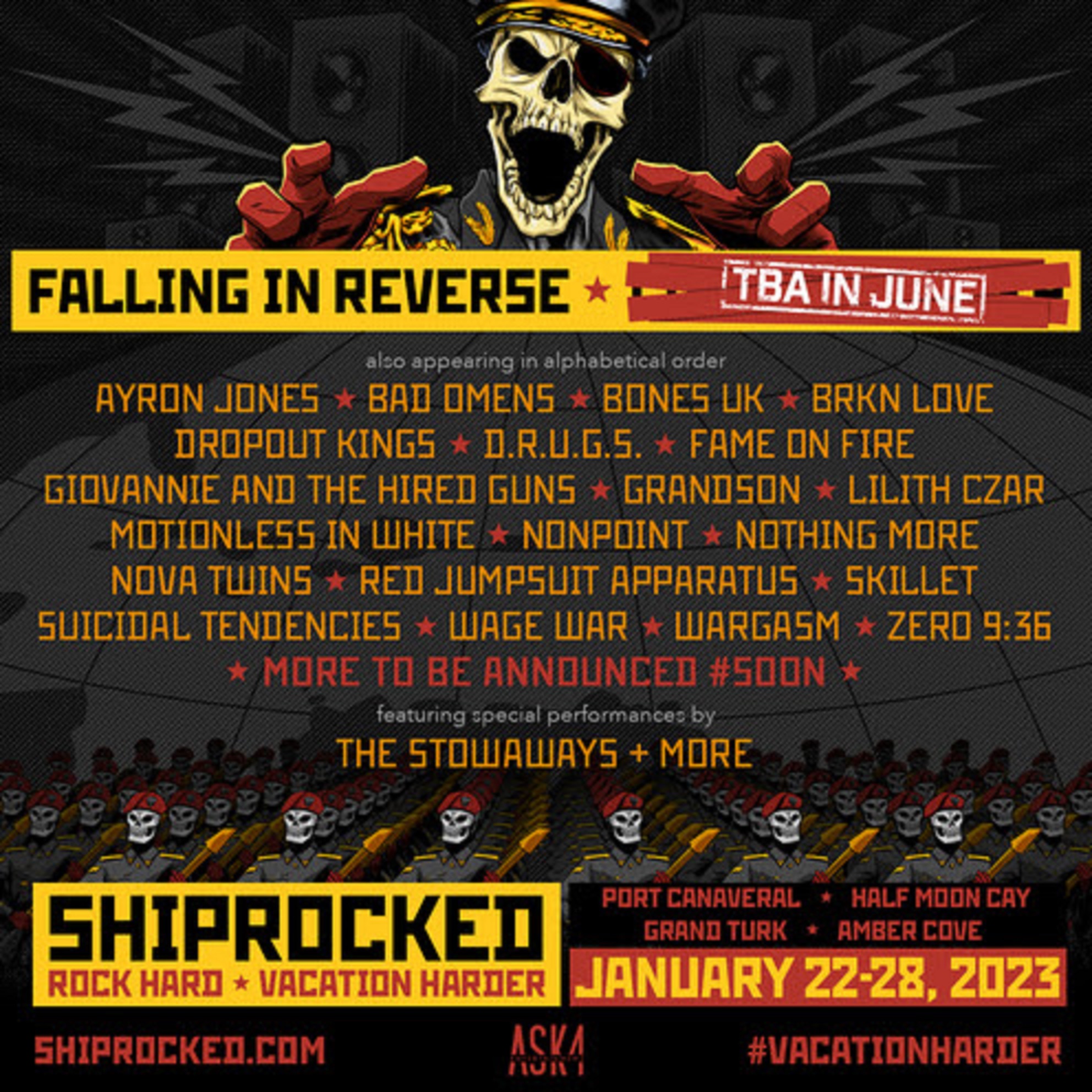 Initial Lineup Announced For ShipRocked 2023