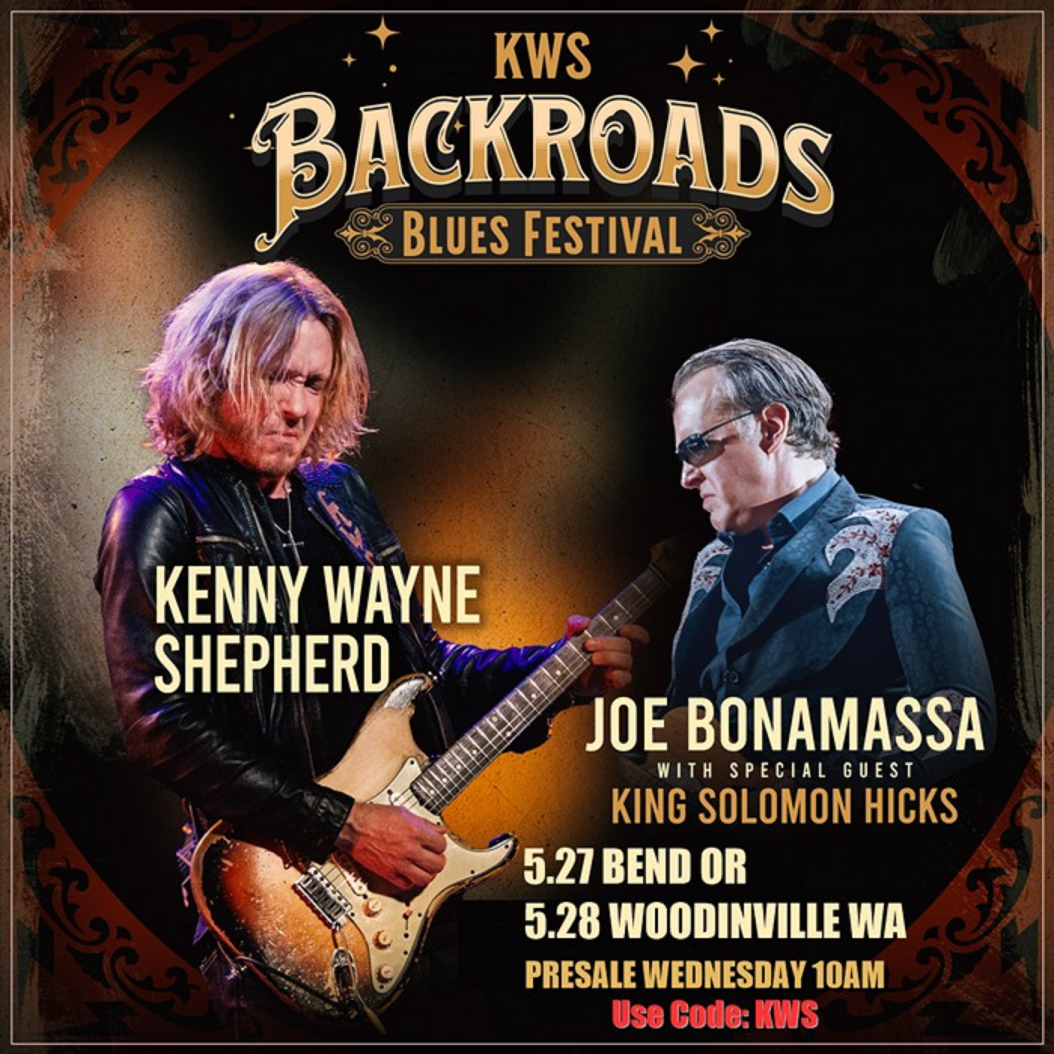 Kenny Wayne Shepherd, Joe Bonamassa On Second Annual "Backroads Blues Festival"