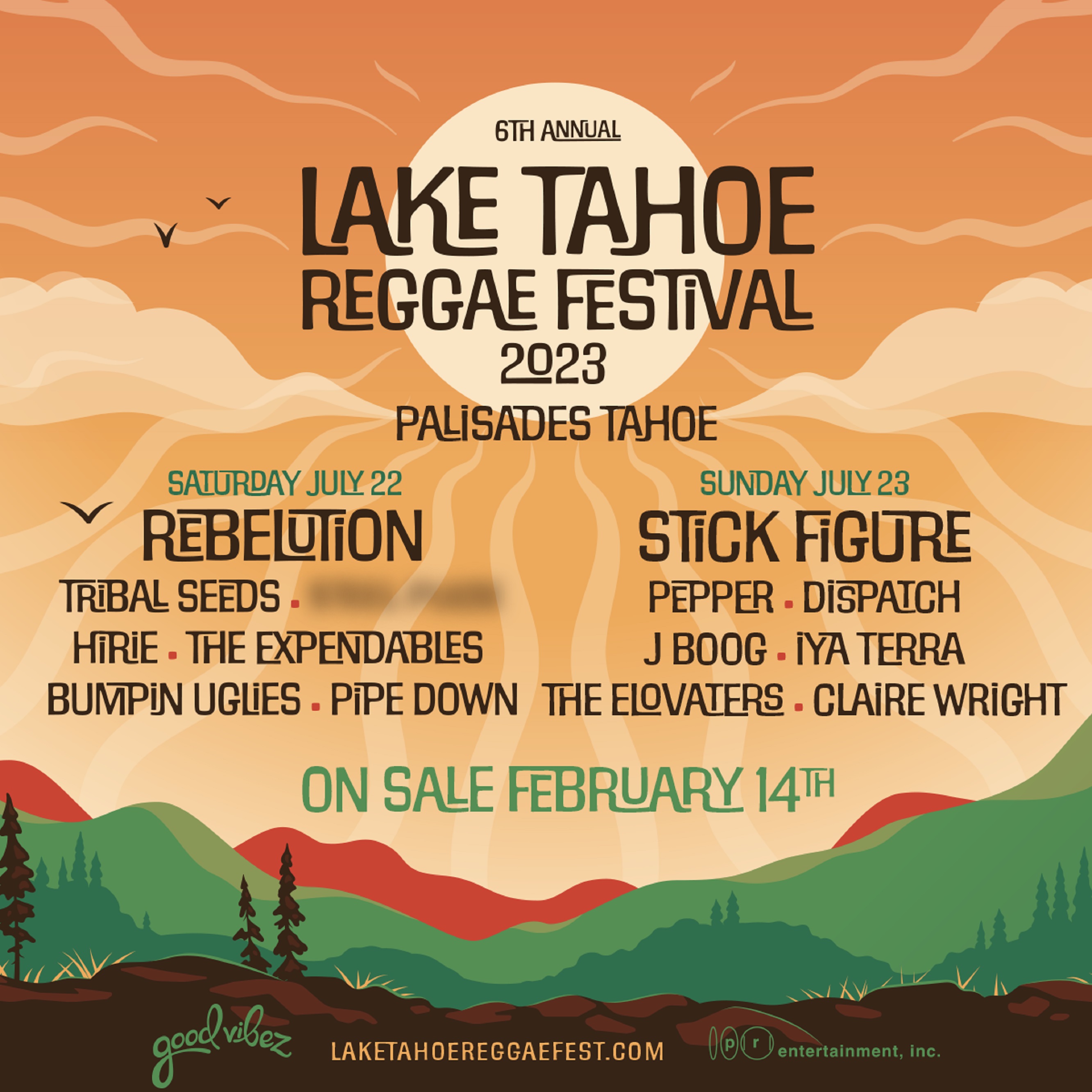 Good Vibez Presents and PR Entertainment Announce Lineup for Lake Tahoe Reggae Fest 2023