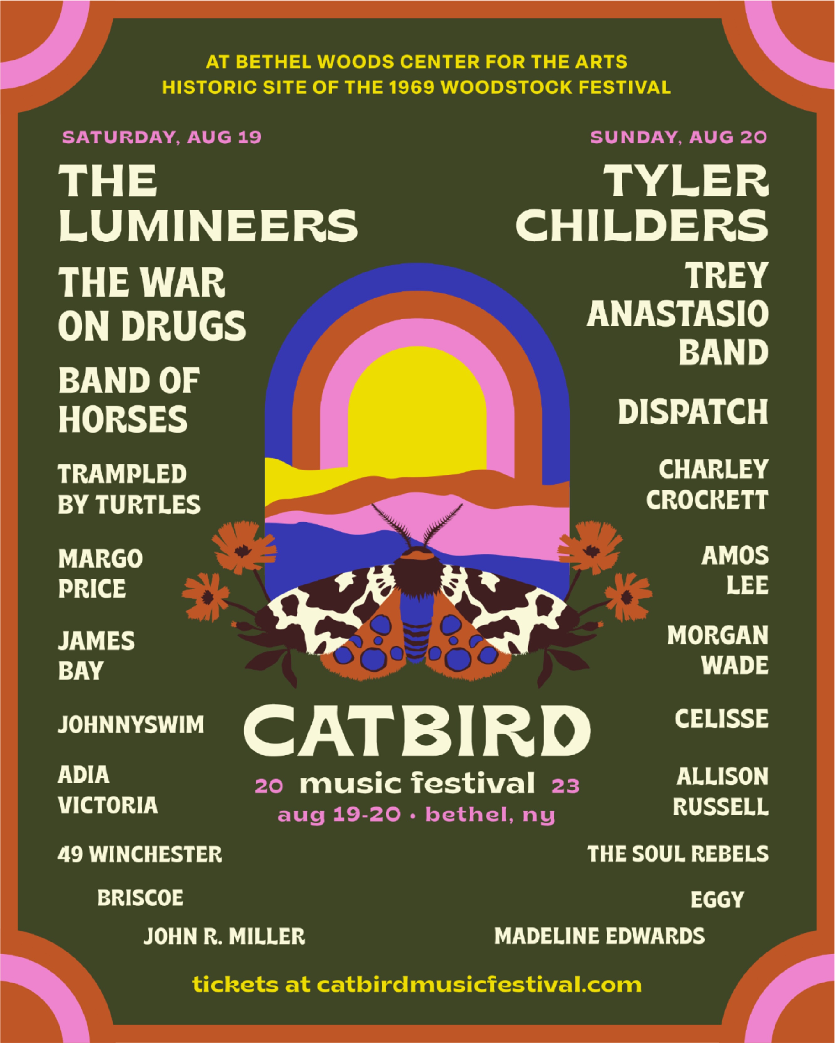 Catbird fest unveils inaugural lineup; first camping and music event on historic Woodstock field since 1969