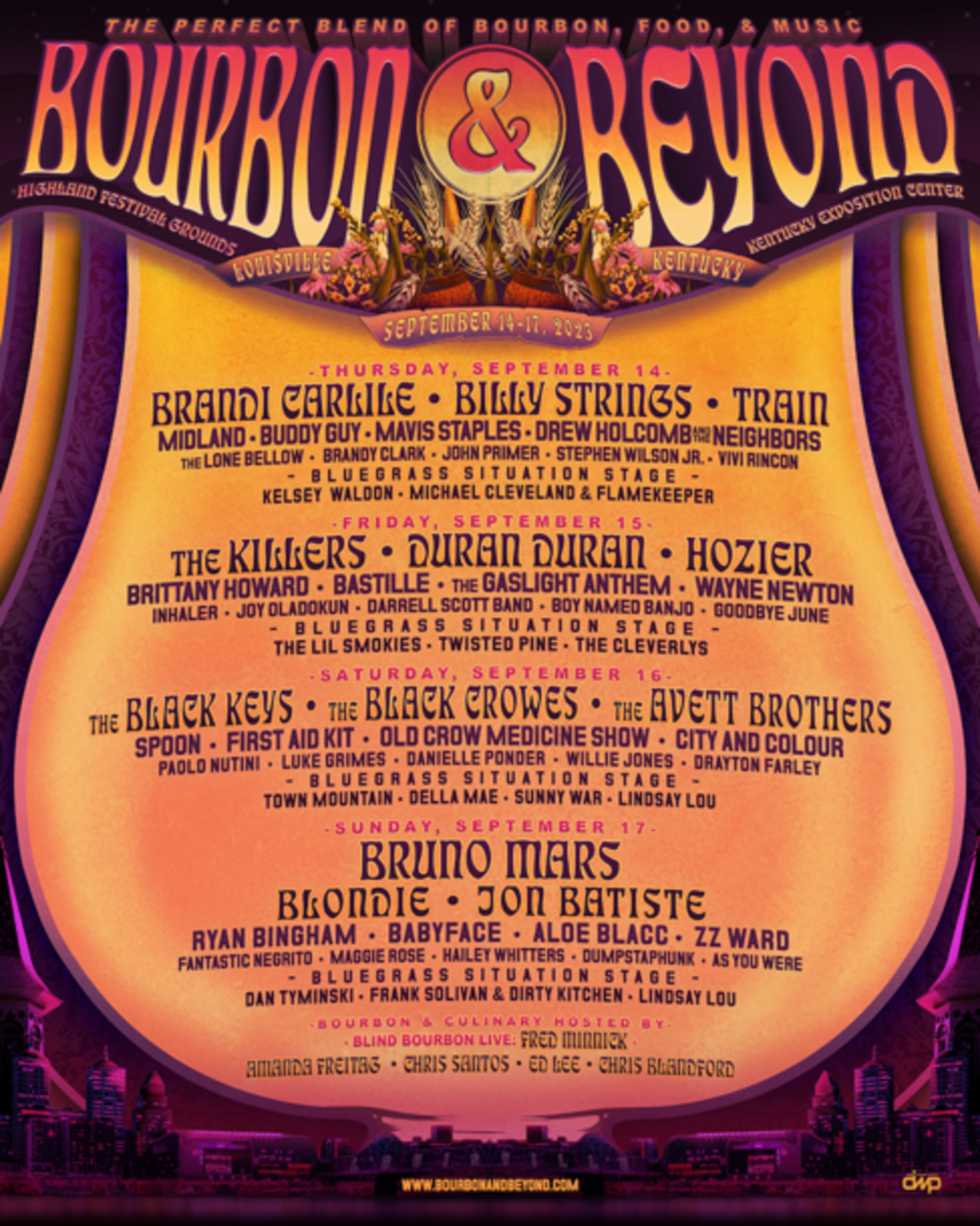 Bourbon & Beyond Returns with Billy Strings, Black Crowes, Brandi Carlile, and many more!