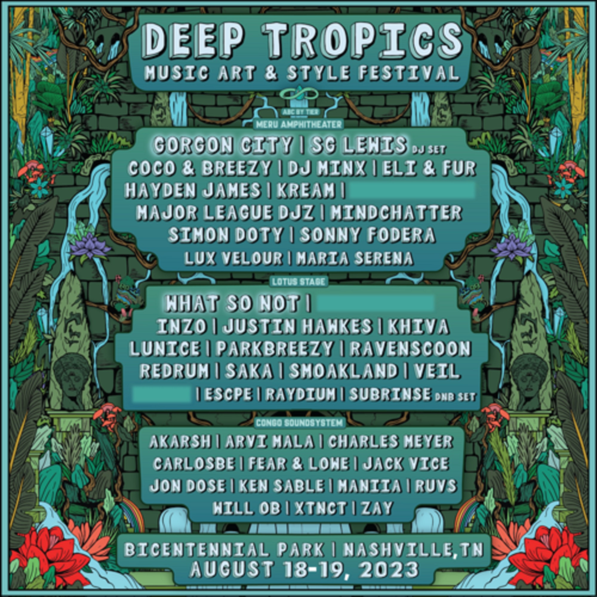 NASHVILLE’S PREMIER ELECTRONIC MUSIC FESTIVAL DEEP TROPICS ANNOUNCES 2023 LINEUP