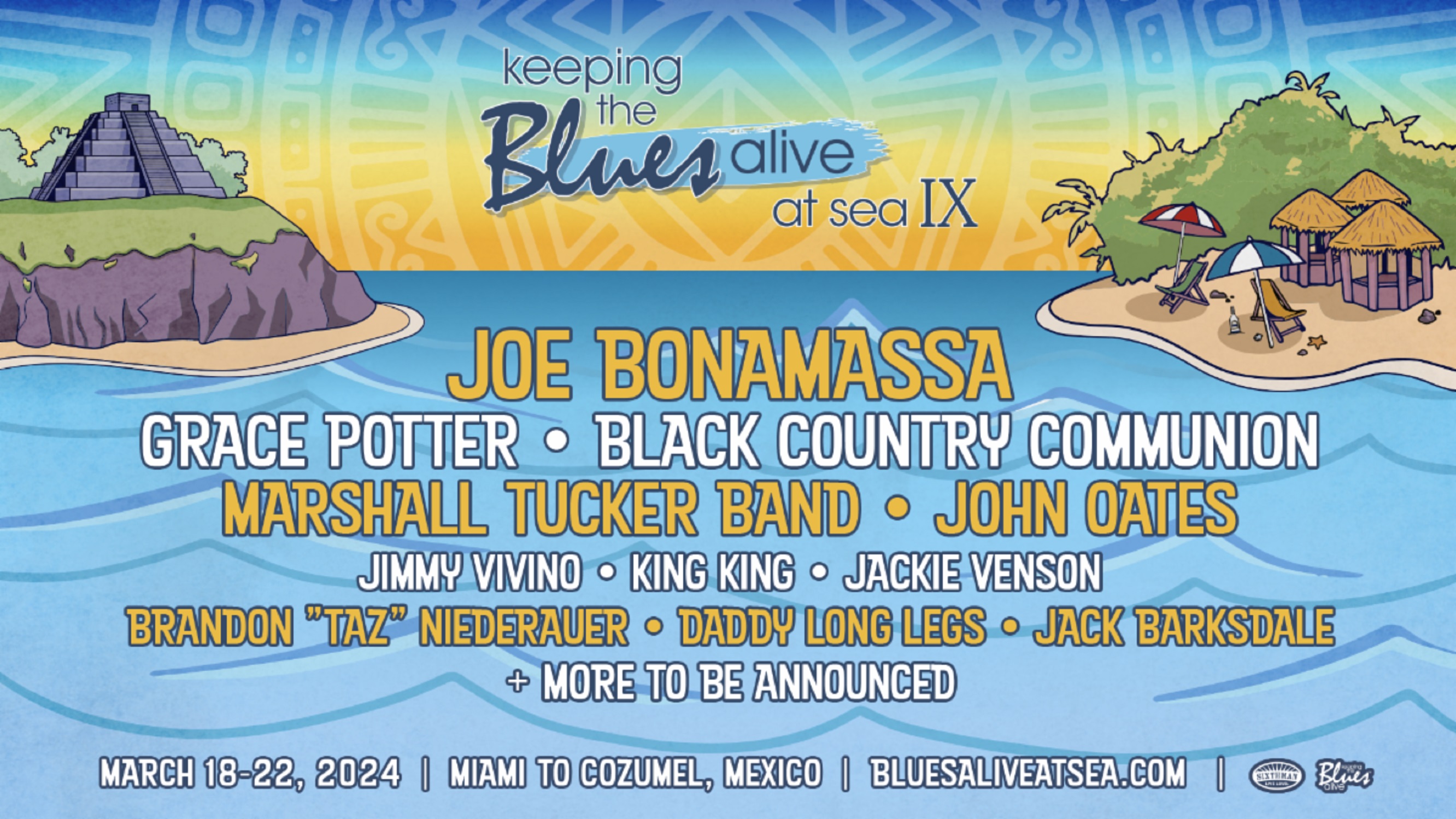 Sixthman and Joe Bonamassa announce lineup for Keeping the Blues Alive at Sea IX
