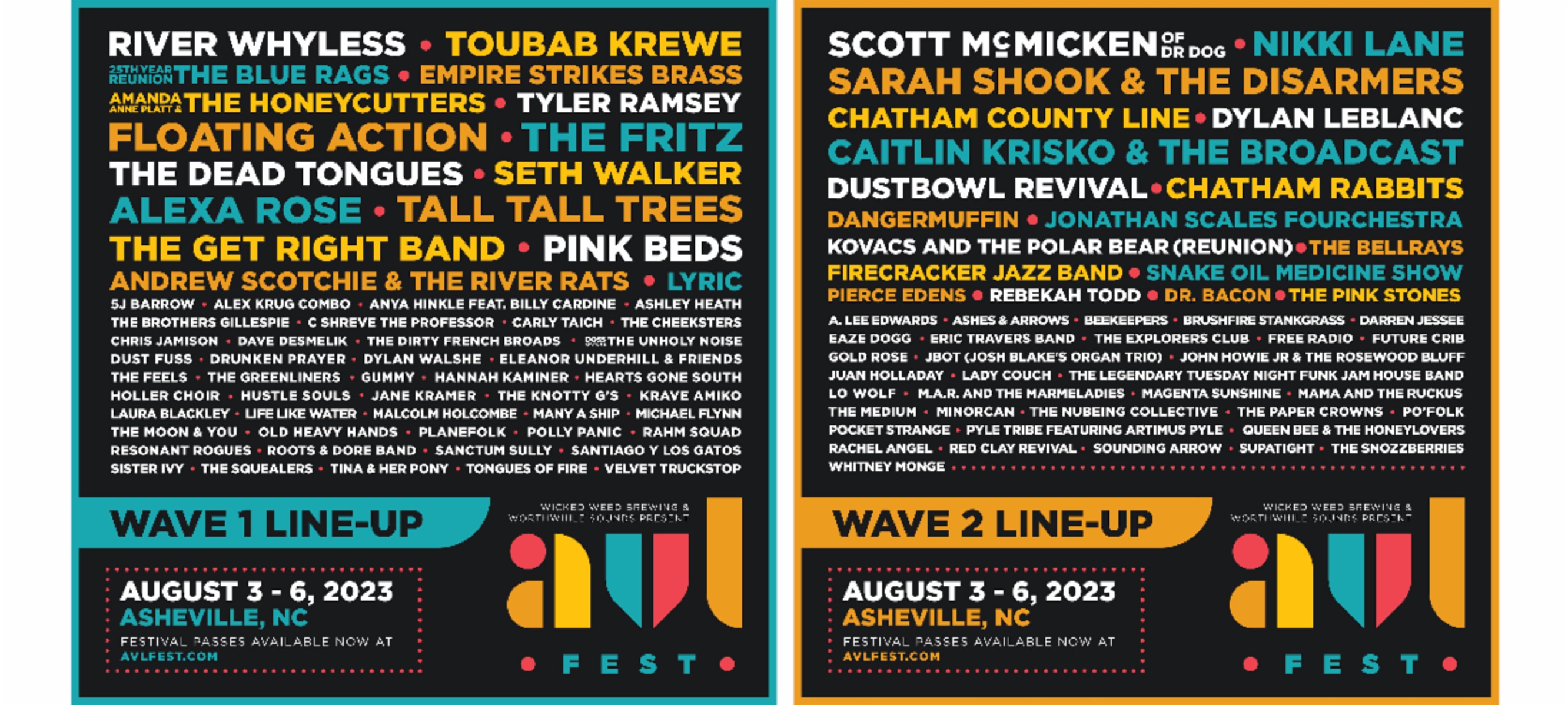 AVLFest Confirms Wave 1 and 2 Artist Lineup for August 3-6, 2023 Inaugural Event