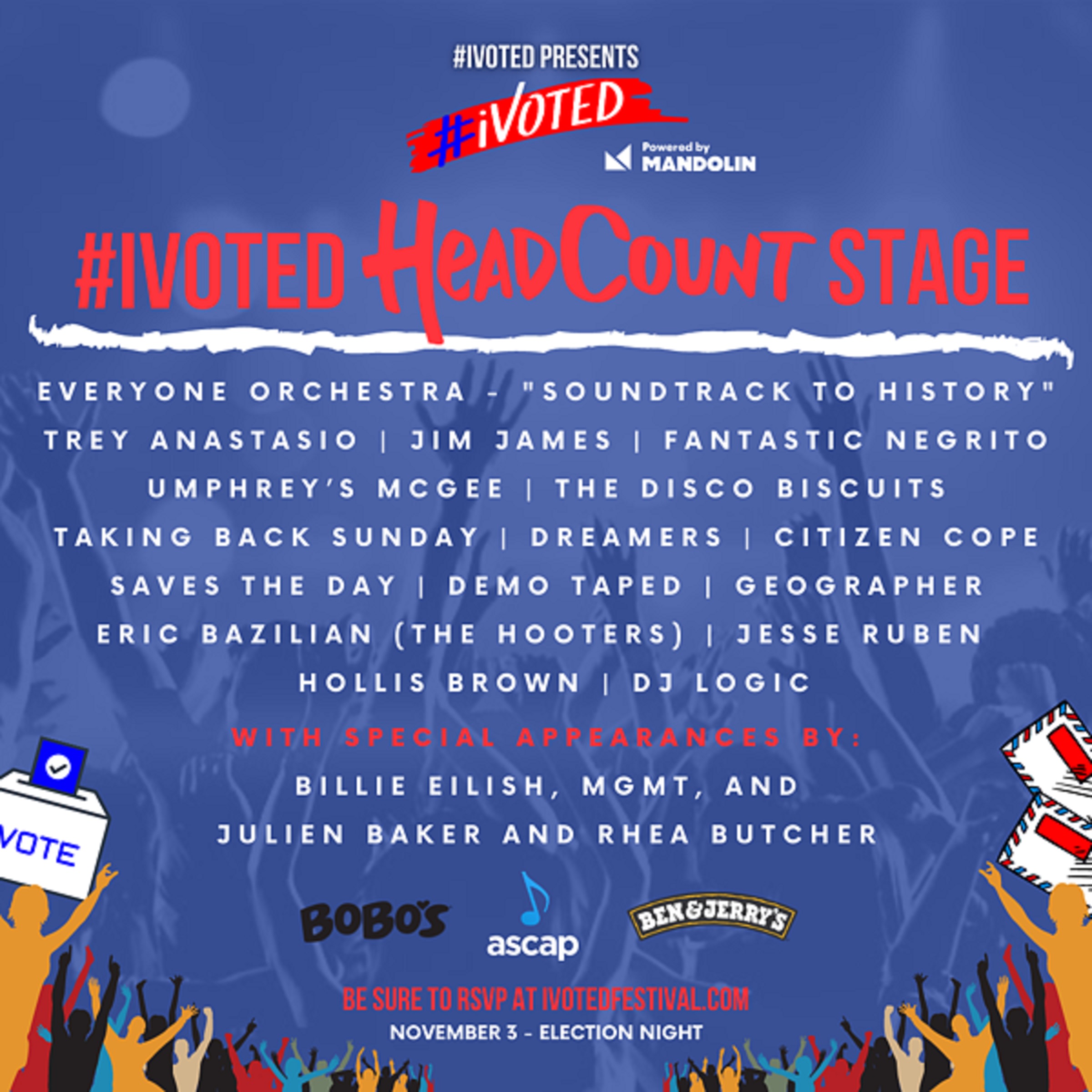 HeadCount Livestream Festival on Election Day