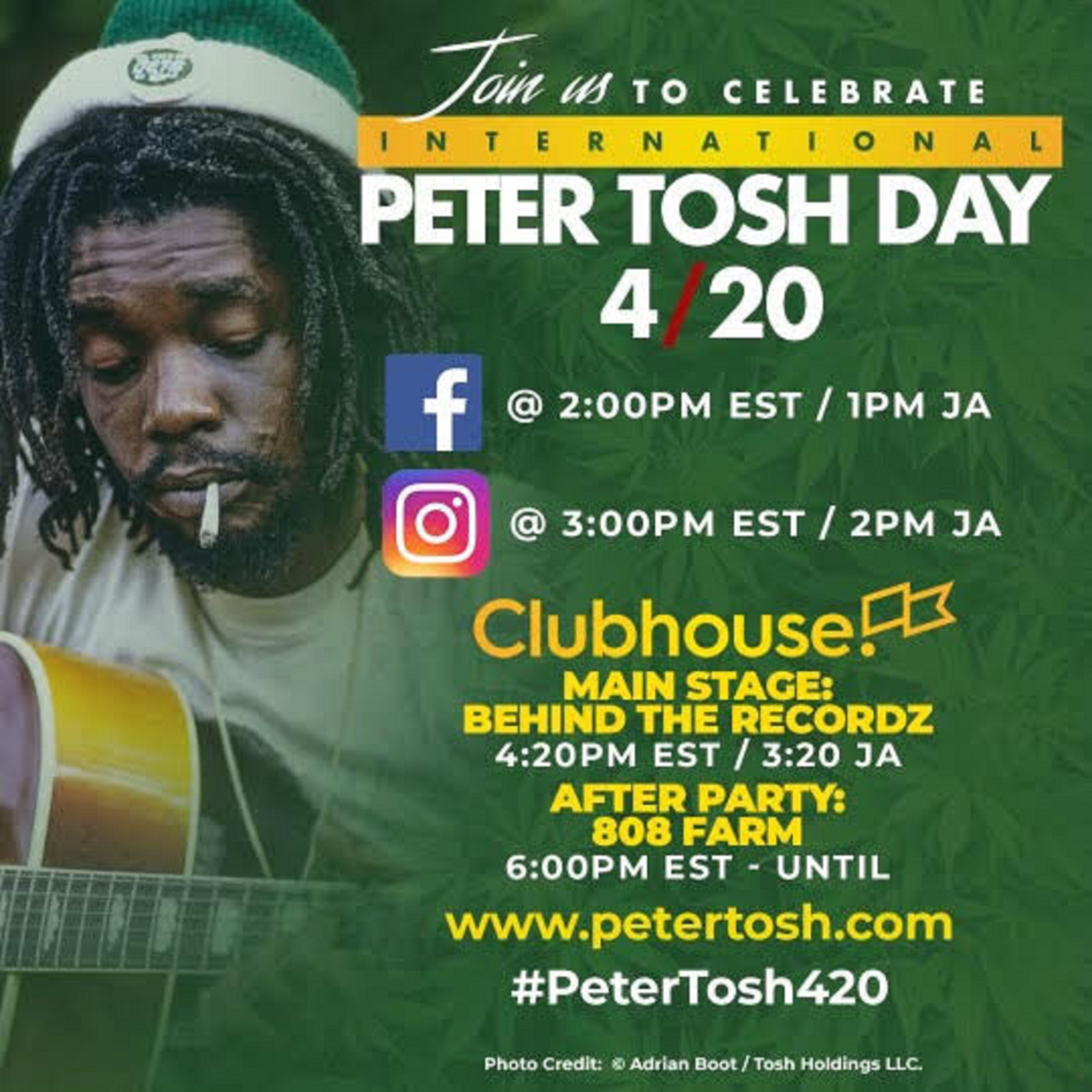 “INTERNATIONAL PETER TOSH DAY” CELEBRATES FIGHT FOR GLOBAL CANNABIS LEGALIZATION
