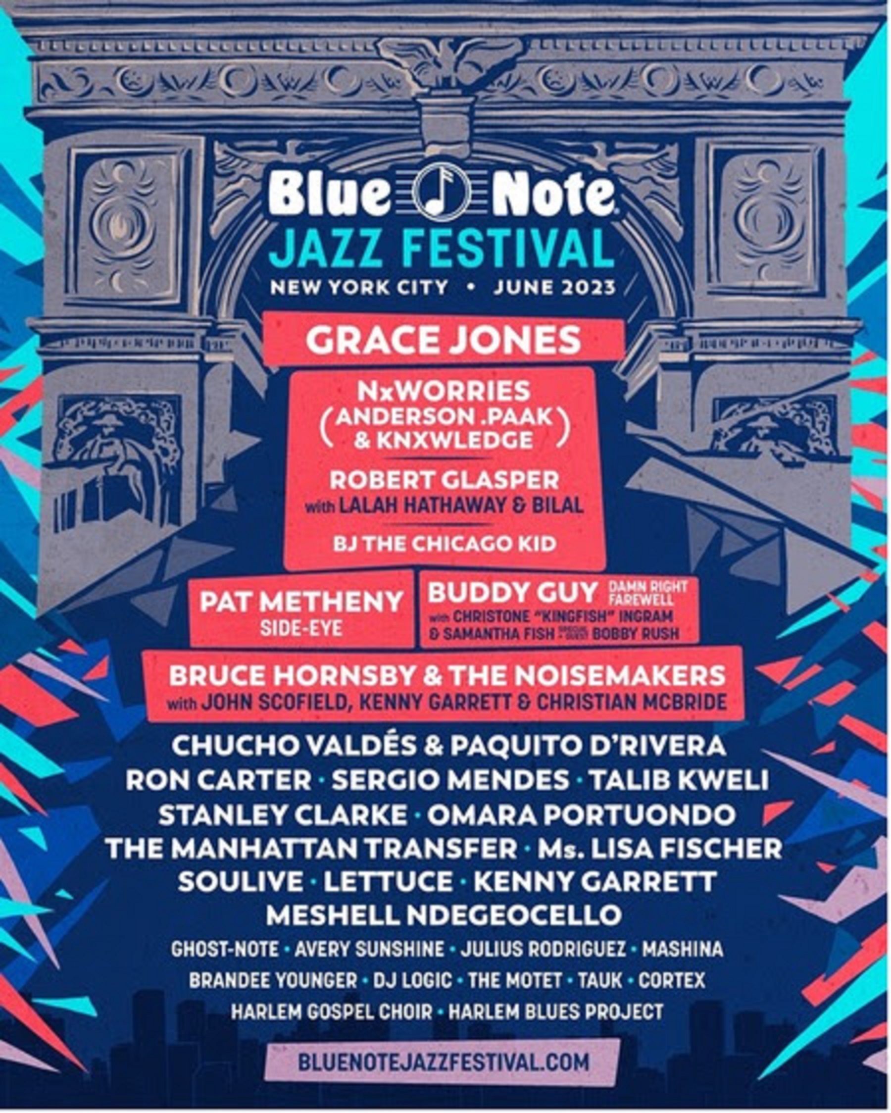 Blue Note Jazz Festival confirms NYC lineup featuring Grace Jones, Robert Glasper, BJ The Chicago Kid, Buddy Guy, Pat Metheny, NxWorries and more