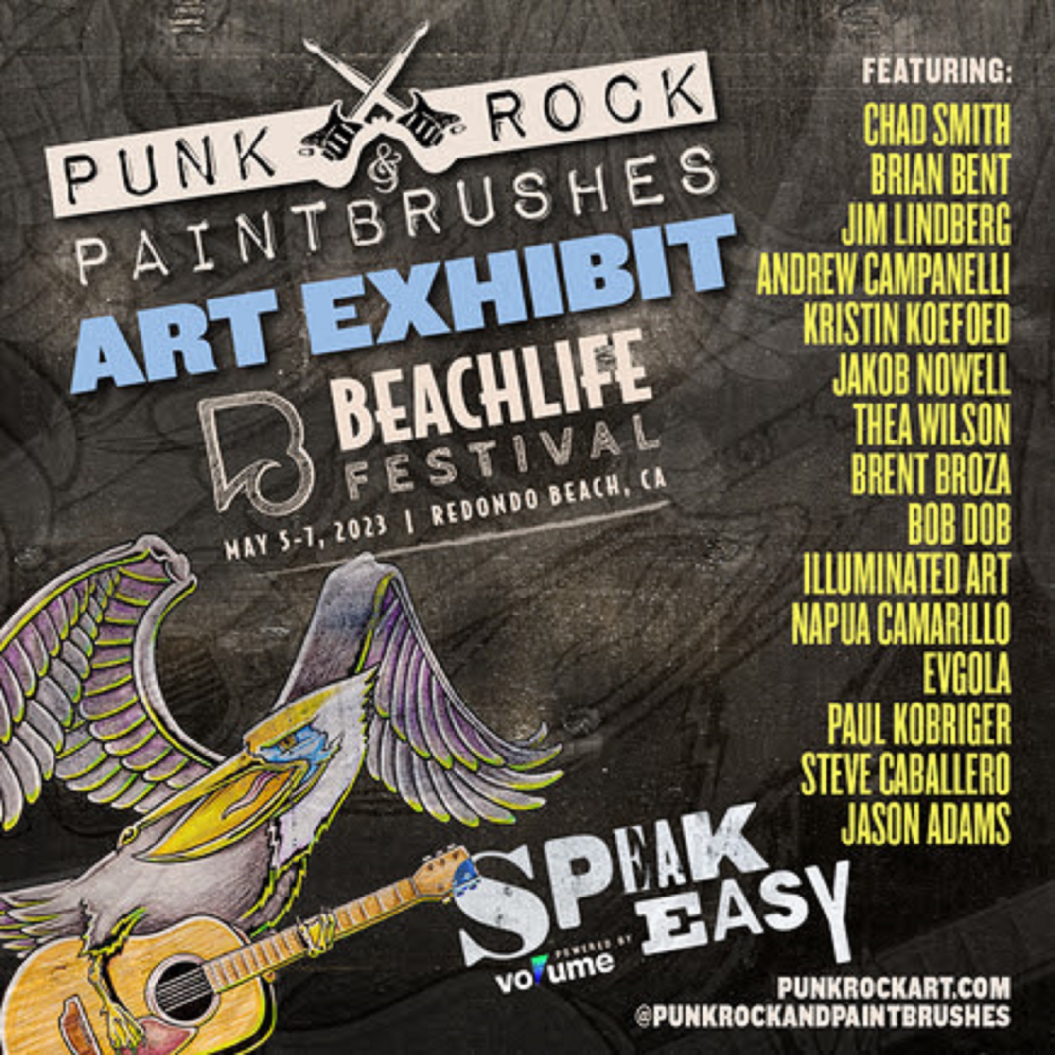 Red Hot Chili Peppers Drummer Chad Smith Leads List of Talent Contributing Original Artworks For Special Punk Rock & Paintbrushes Galleries, On Display At BeachLife Festival (May 5-7, Redondo Beach, CA) & Summerfest (June-July dates, Milwaukee, WI)