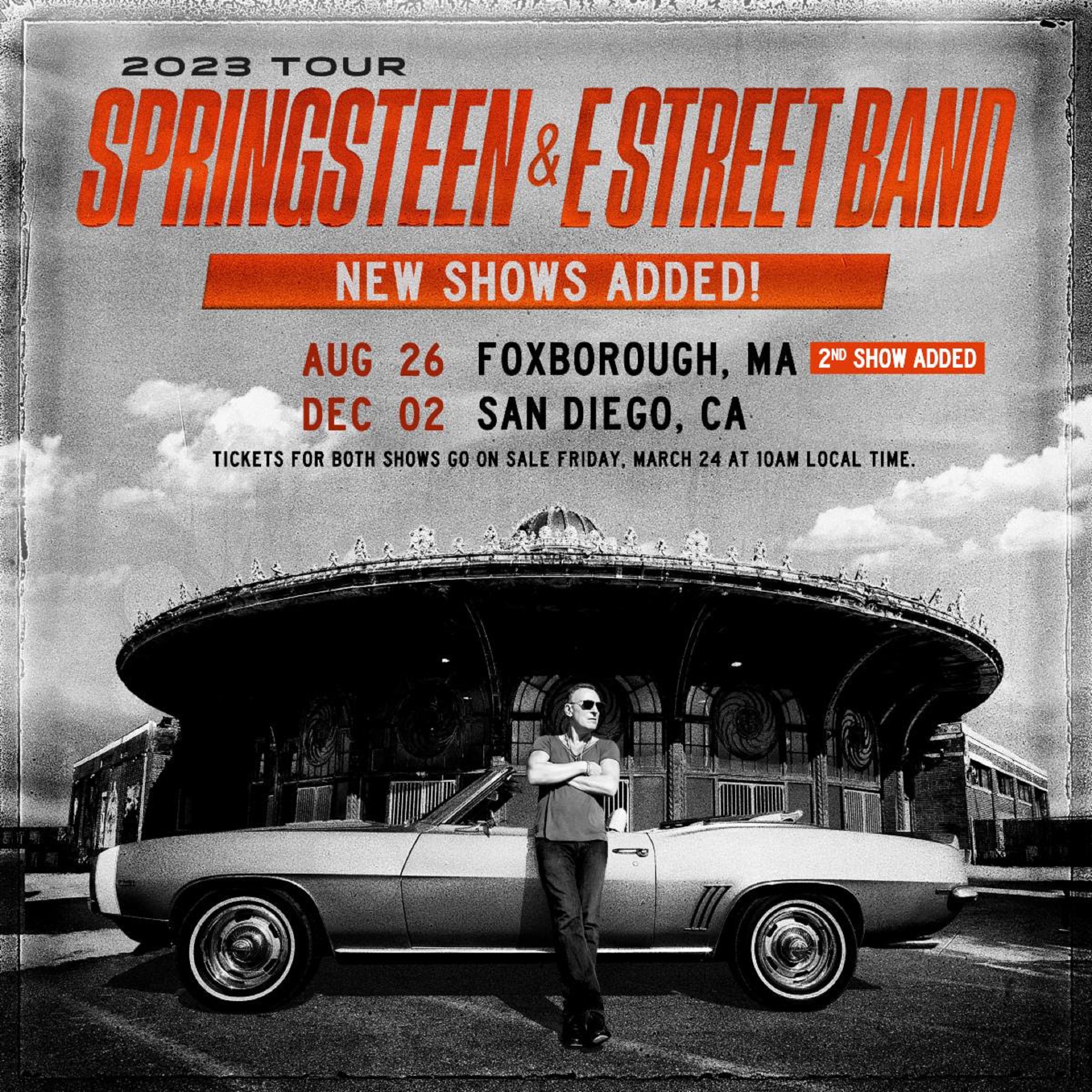 Bruce Springsteen and The E Street Band Add San Diego Show And Second Night In Foxborough