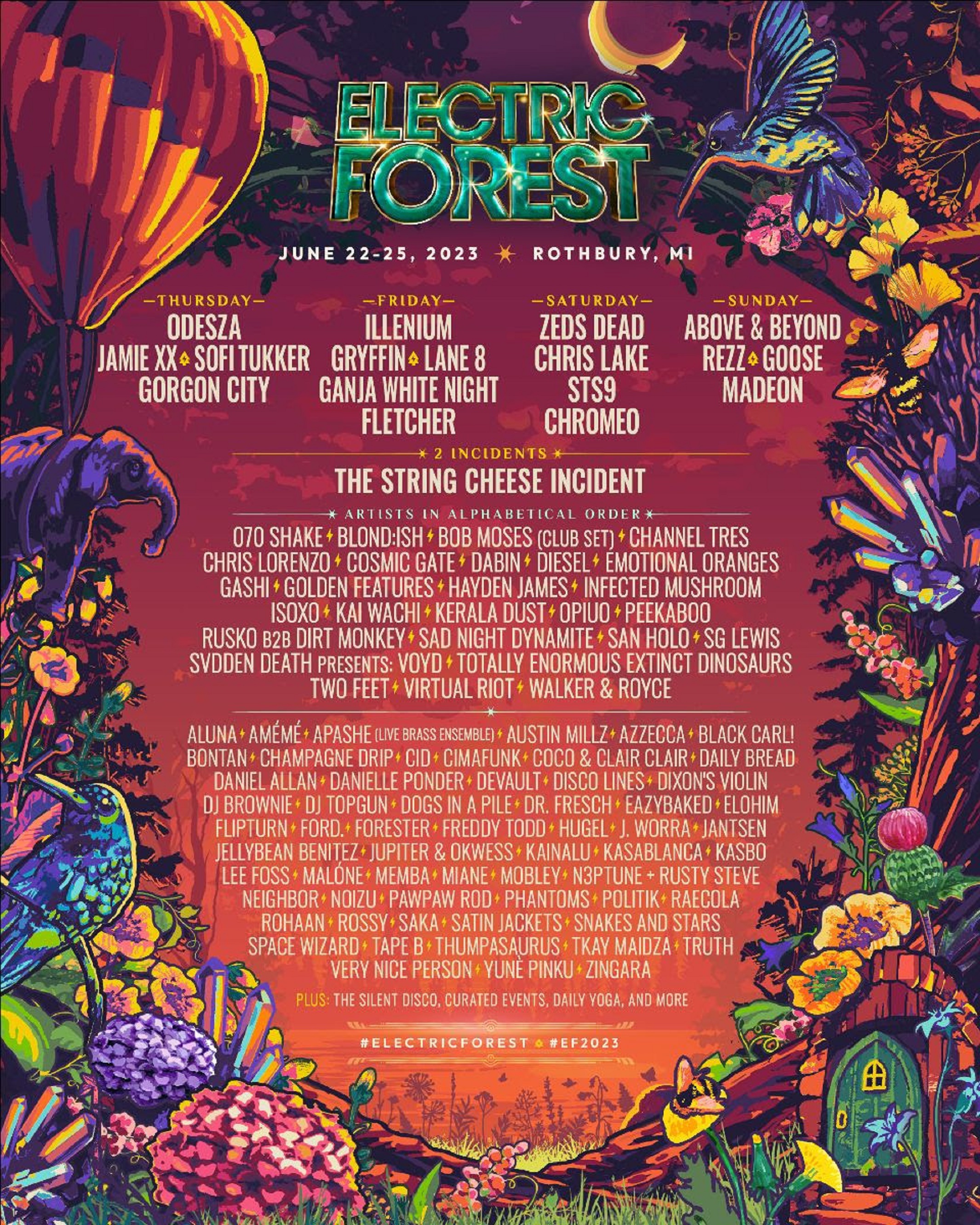 Electric Forest Announces Additional Artists to 2023 Festival Lineup