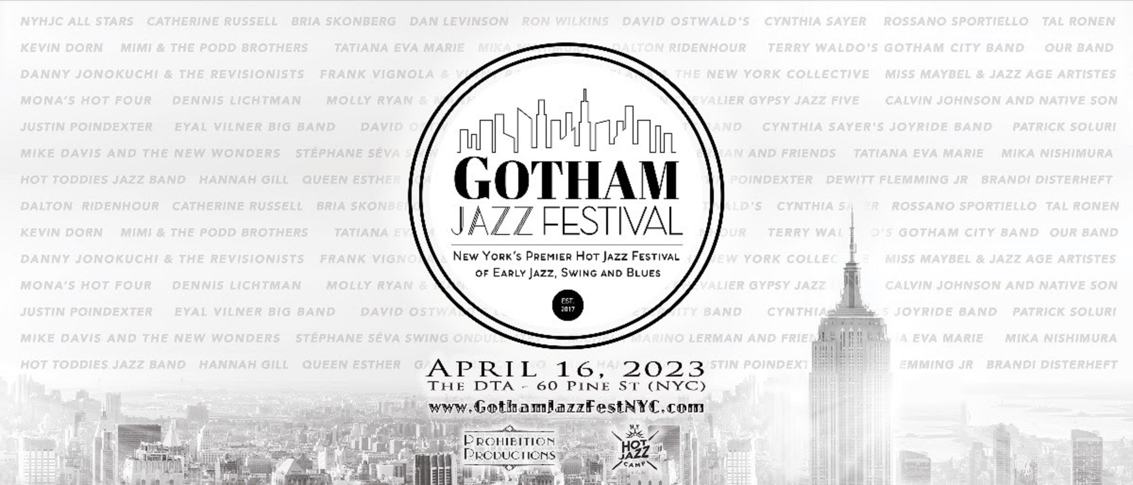 Gotham Jazz Festival is Sunday April 16th