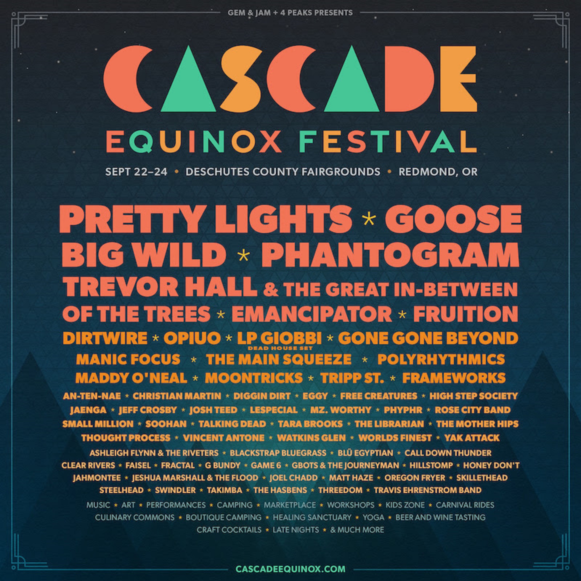 Pretty Lights, Goose, Big Wild, & Phantogram to headline new cross-genre camping festival Cascade Equinox