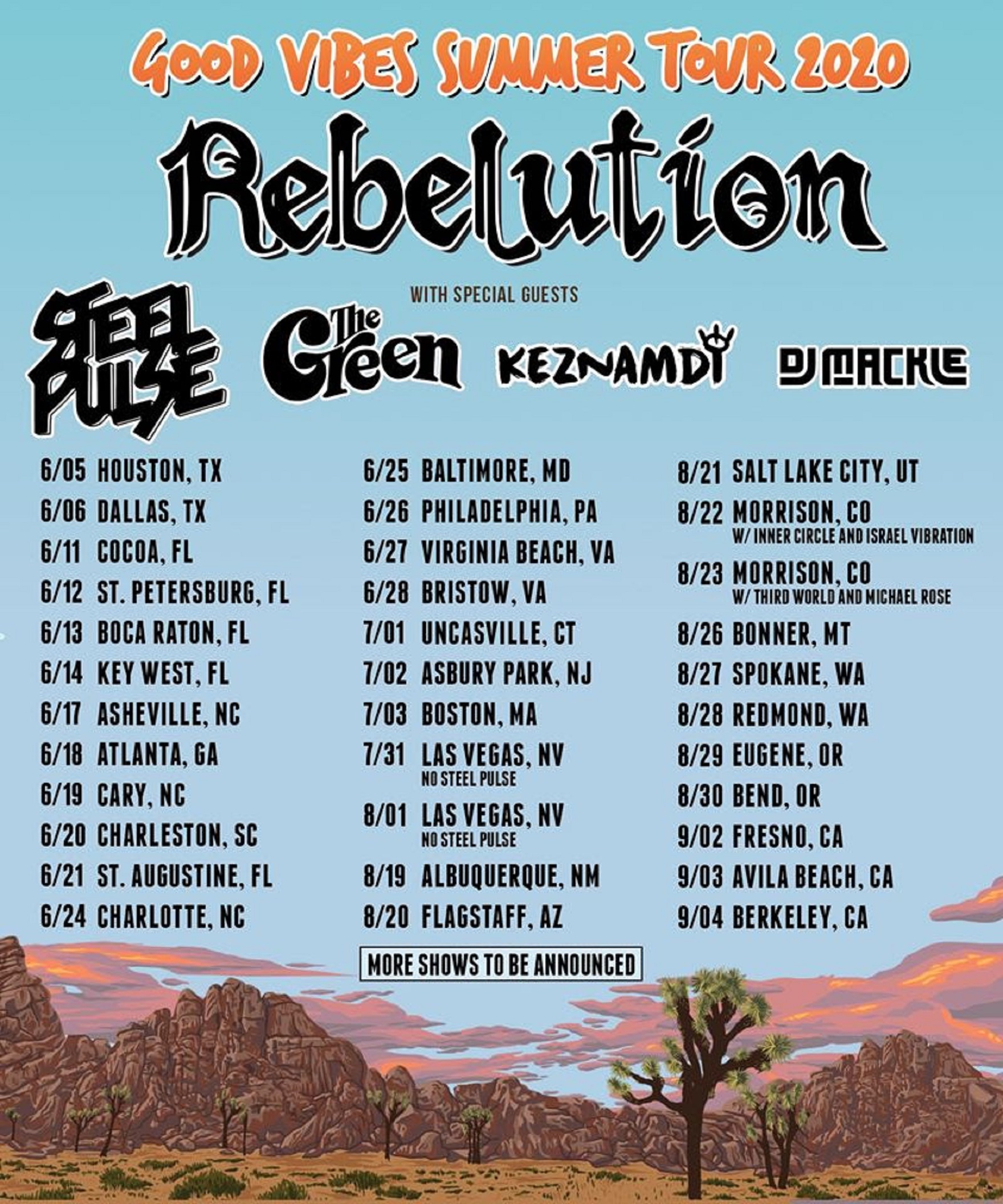 REBELUTION Announce Good Vibes Summer Tour 2020!