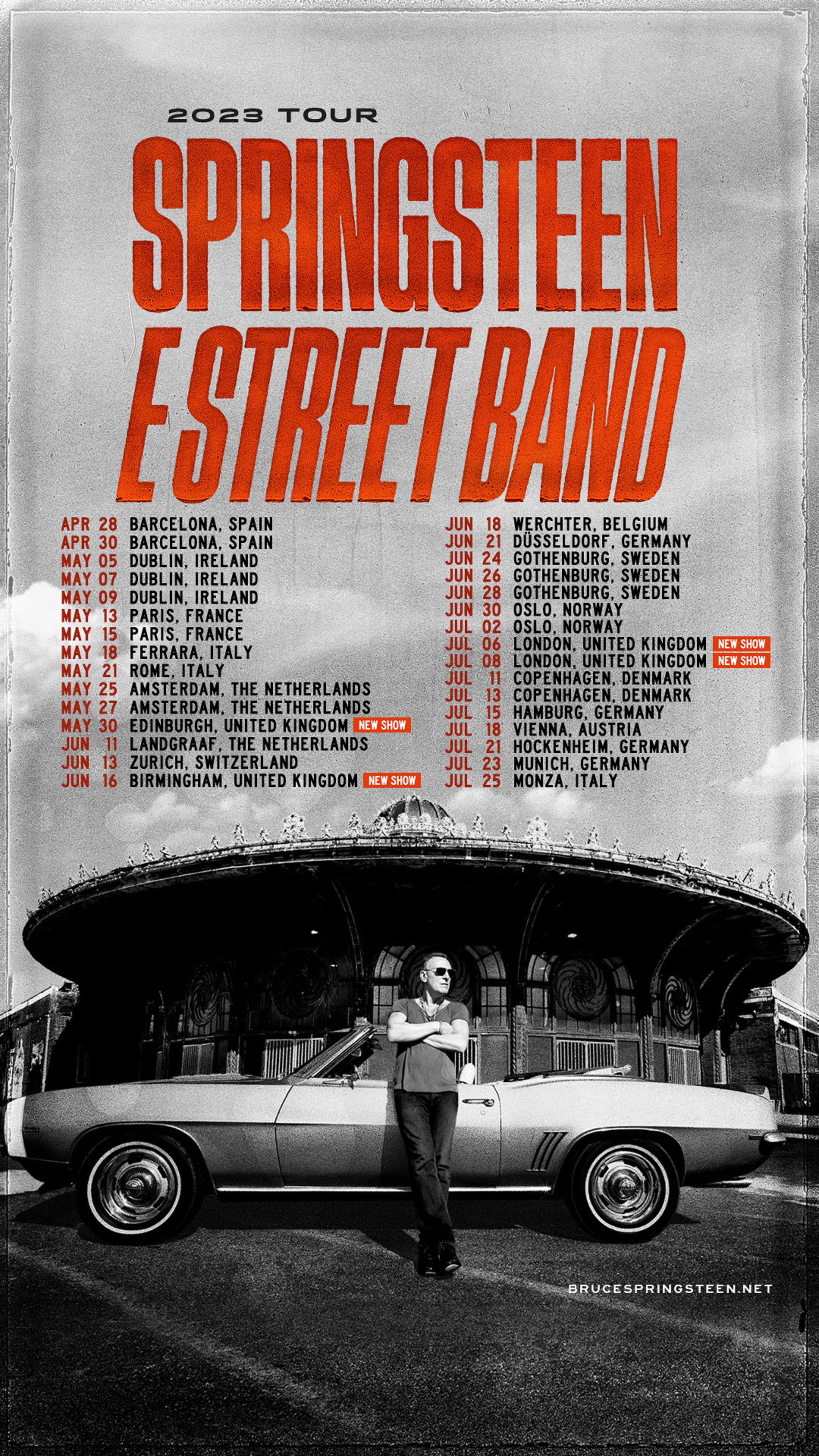 Bruce Springsteen and The E Street Band Announce Four UK Dates on 2023 International Tour