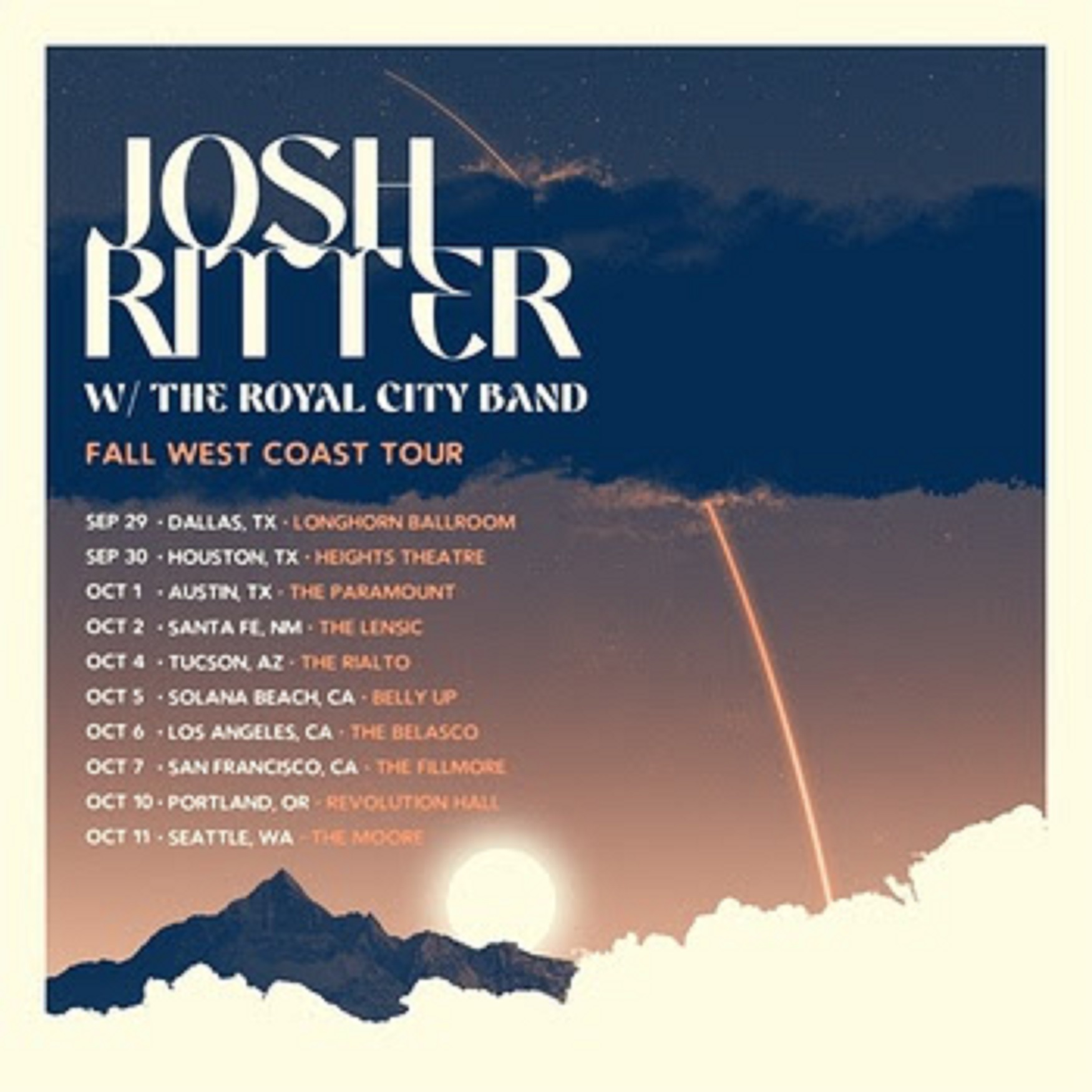 Josh Ritter confirms fall headline tour