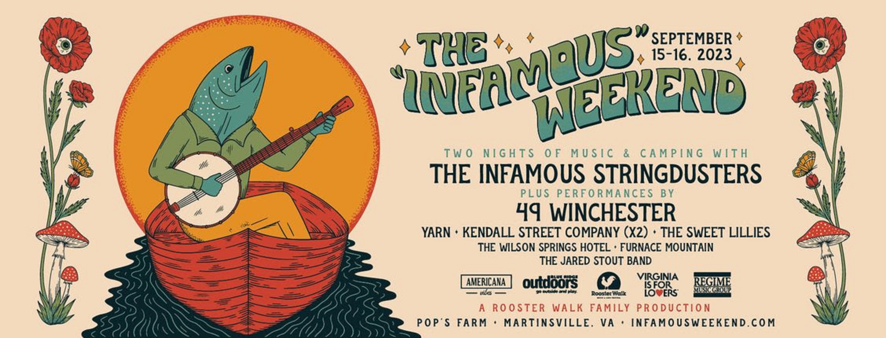 ‘The Infamous Weekend’ to debut September 15-16 at Pop’s Farm in Martinsville, Va.
