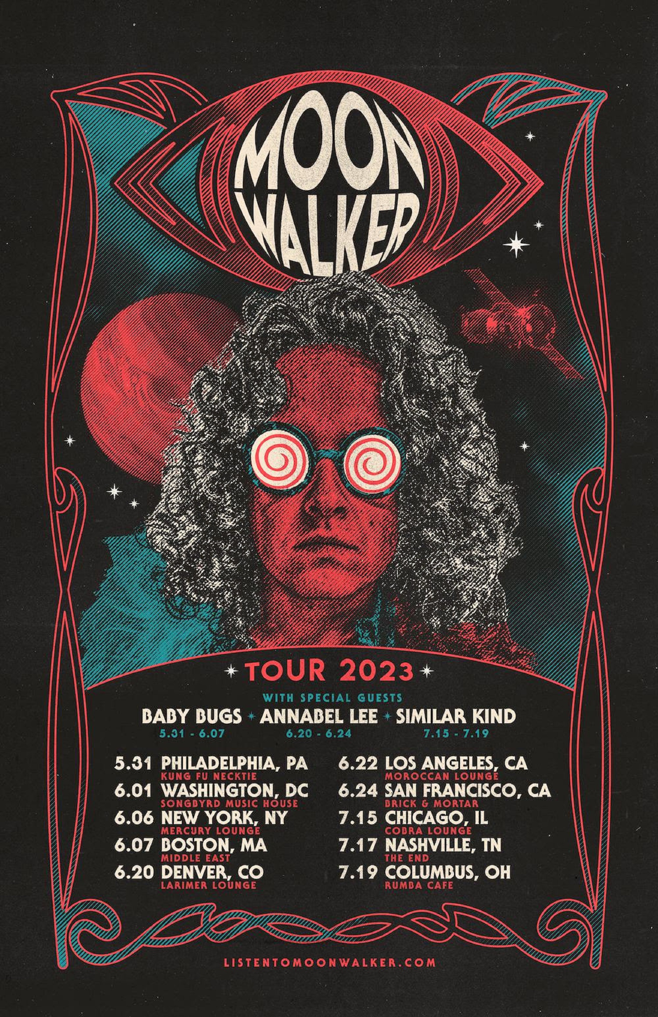 Moon Walker returns with groovy + gritty track "American Dream Come True" | Summer 2023 tour