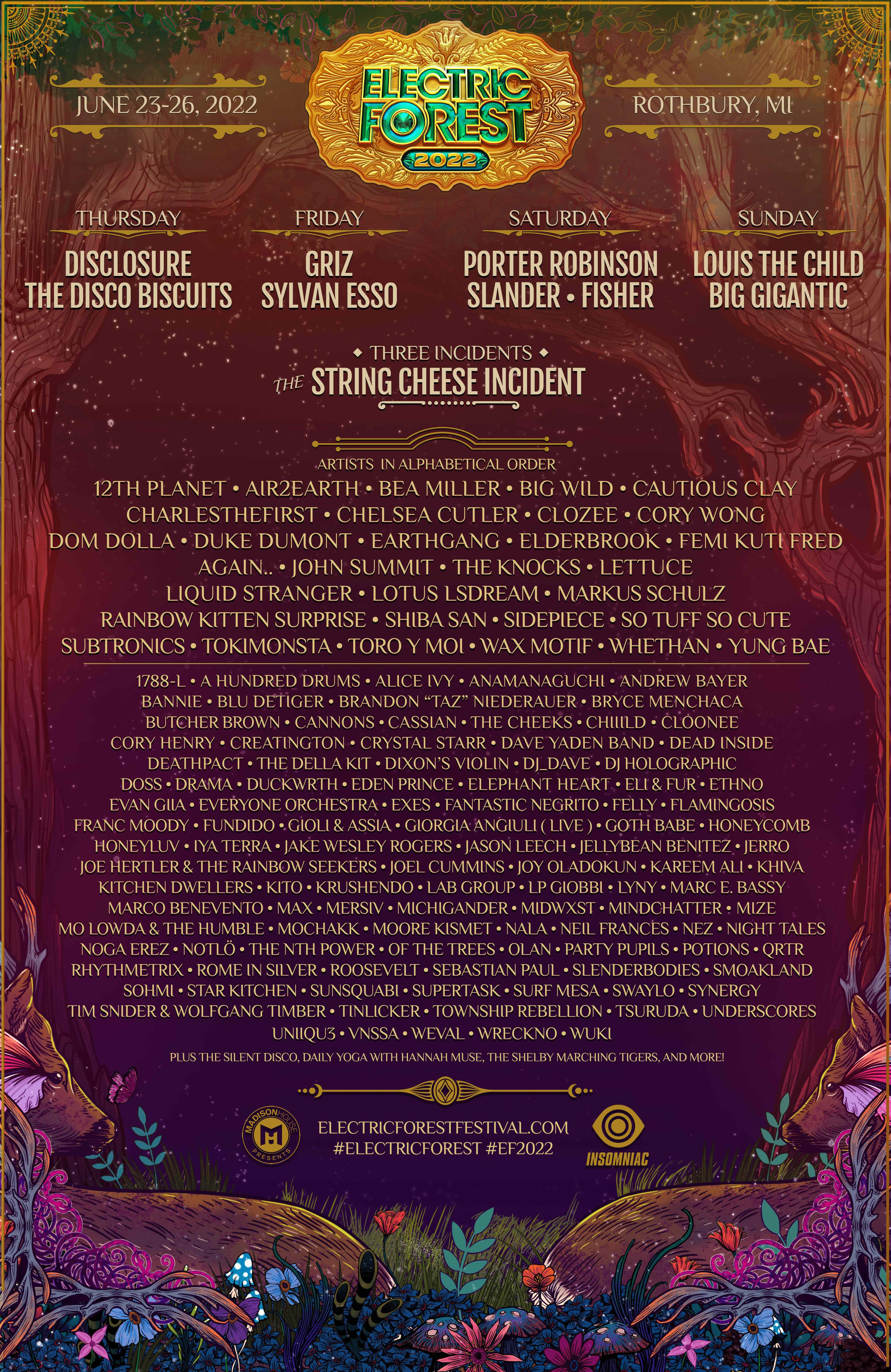 Electric Forest Announces Curated Events, Additional Artists, and 2022 Food Lineup