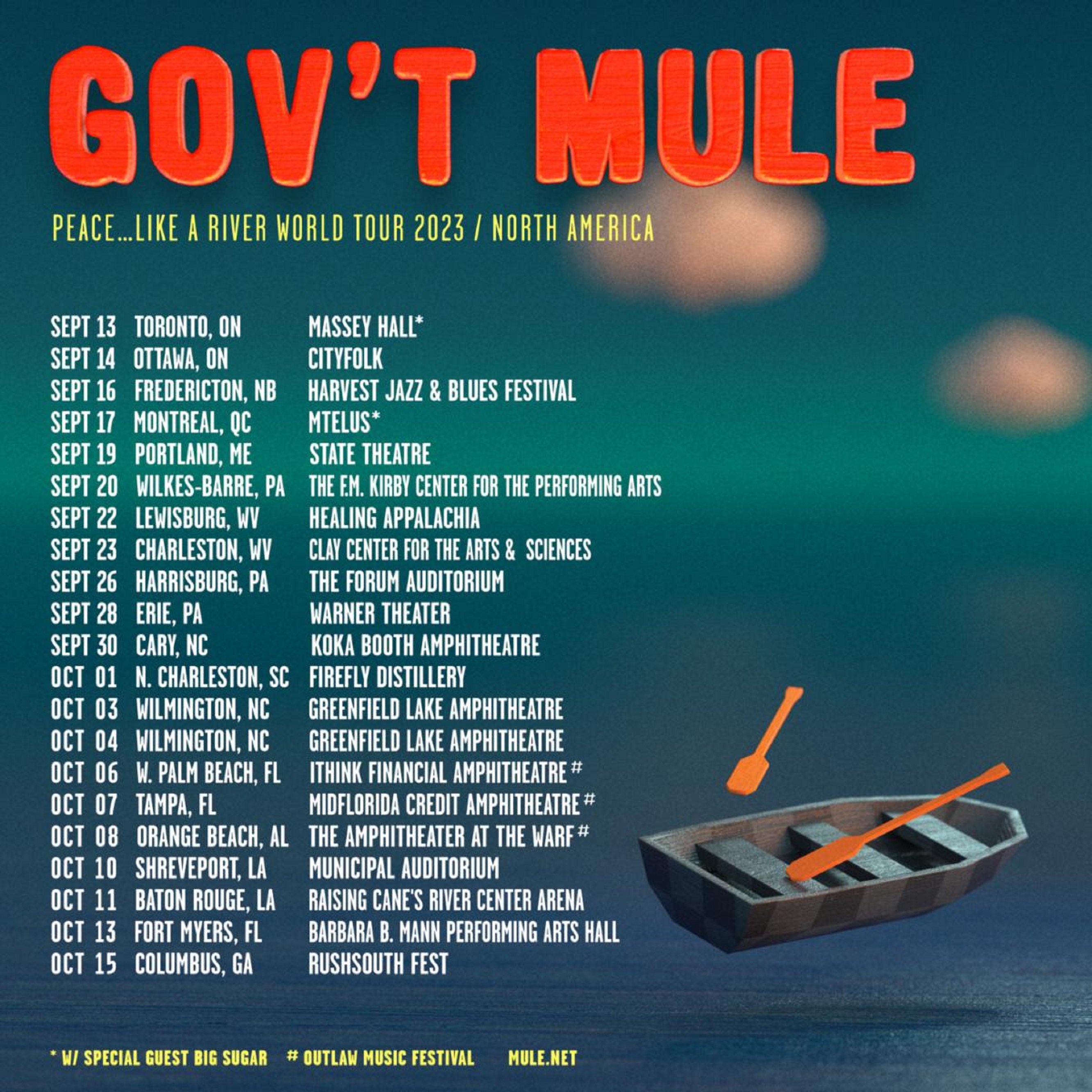 Gov’t Mule Announces Peace…Like A River World Tour 2023