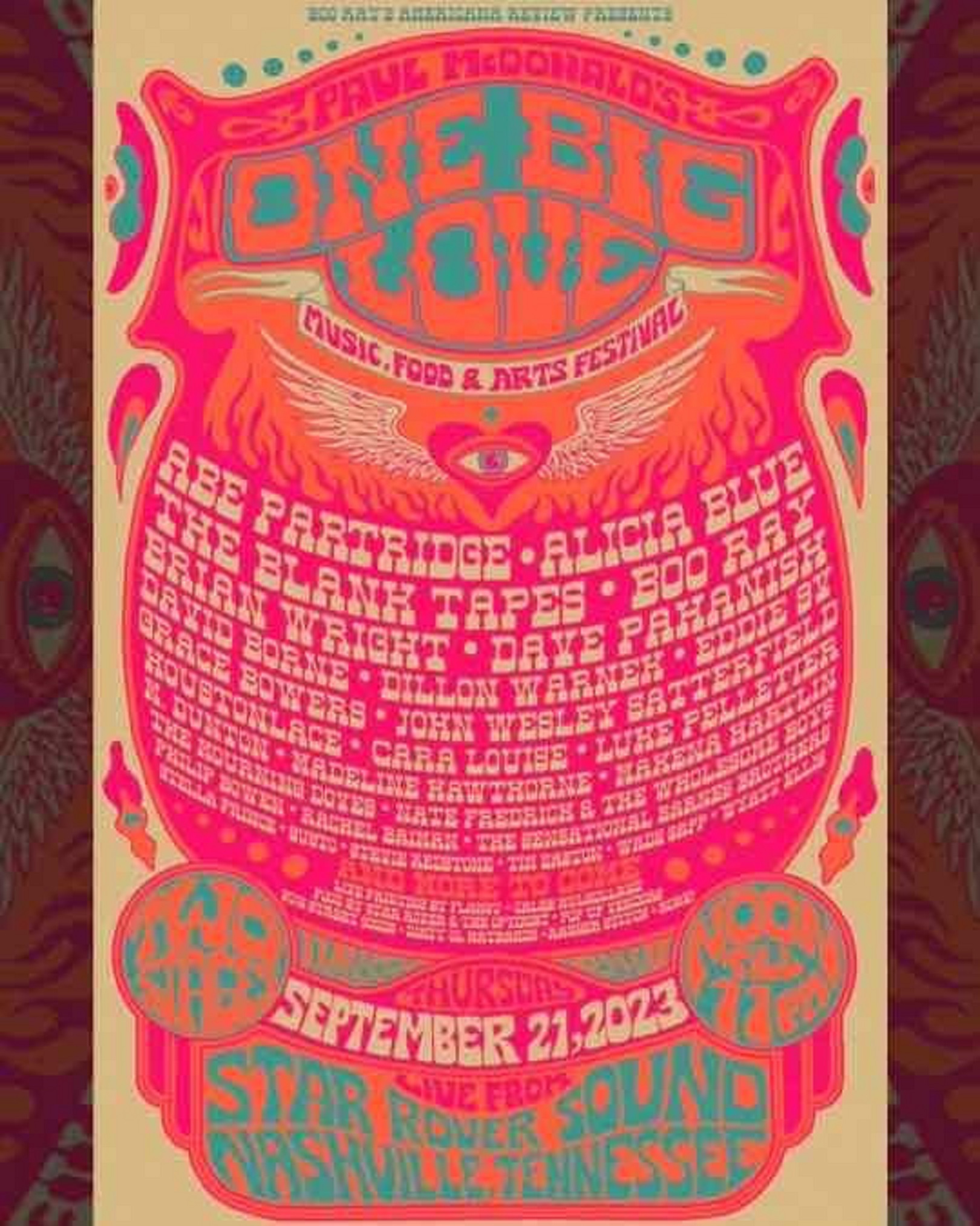 Paul McDonald's One Big Love Festival announces Sept 21 lineup