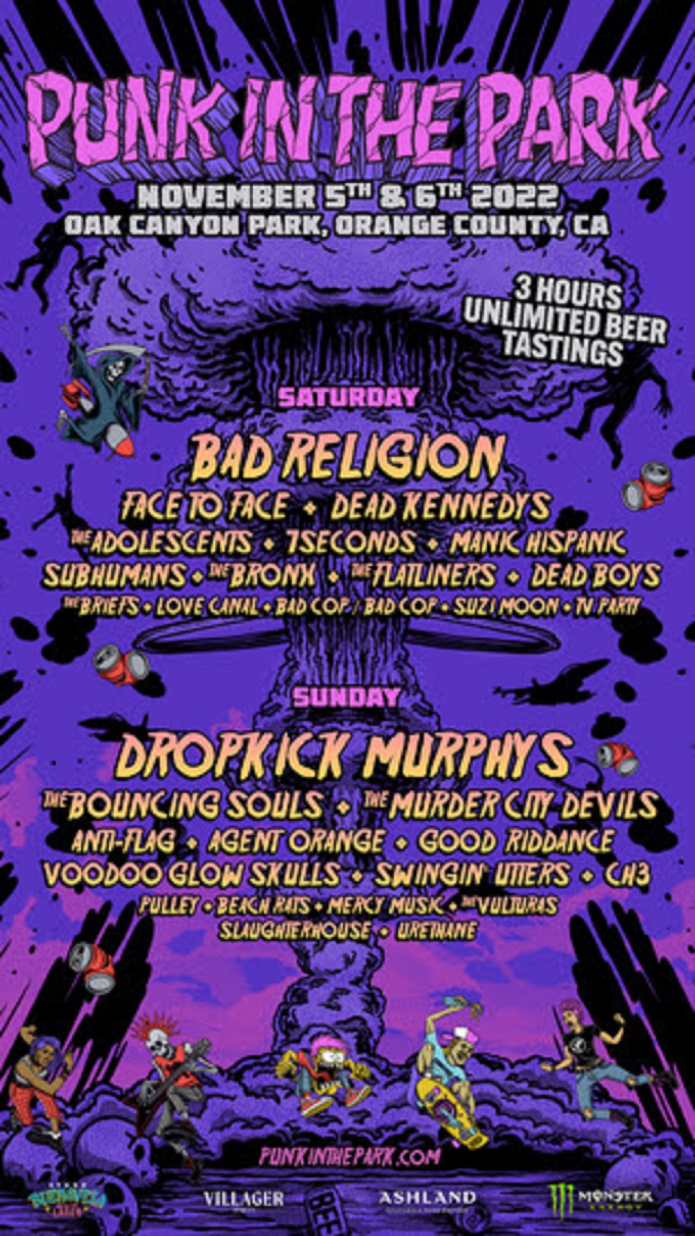 Full Daily Music Lineup Announced For Punk In The Park Grateful Web