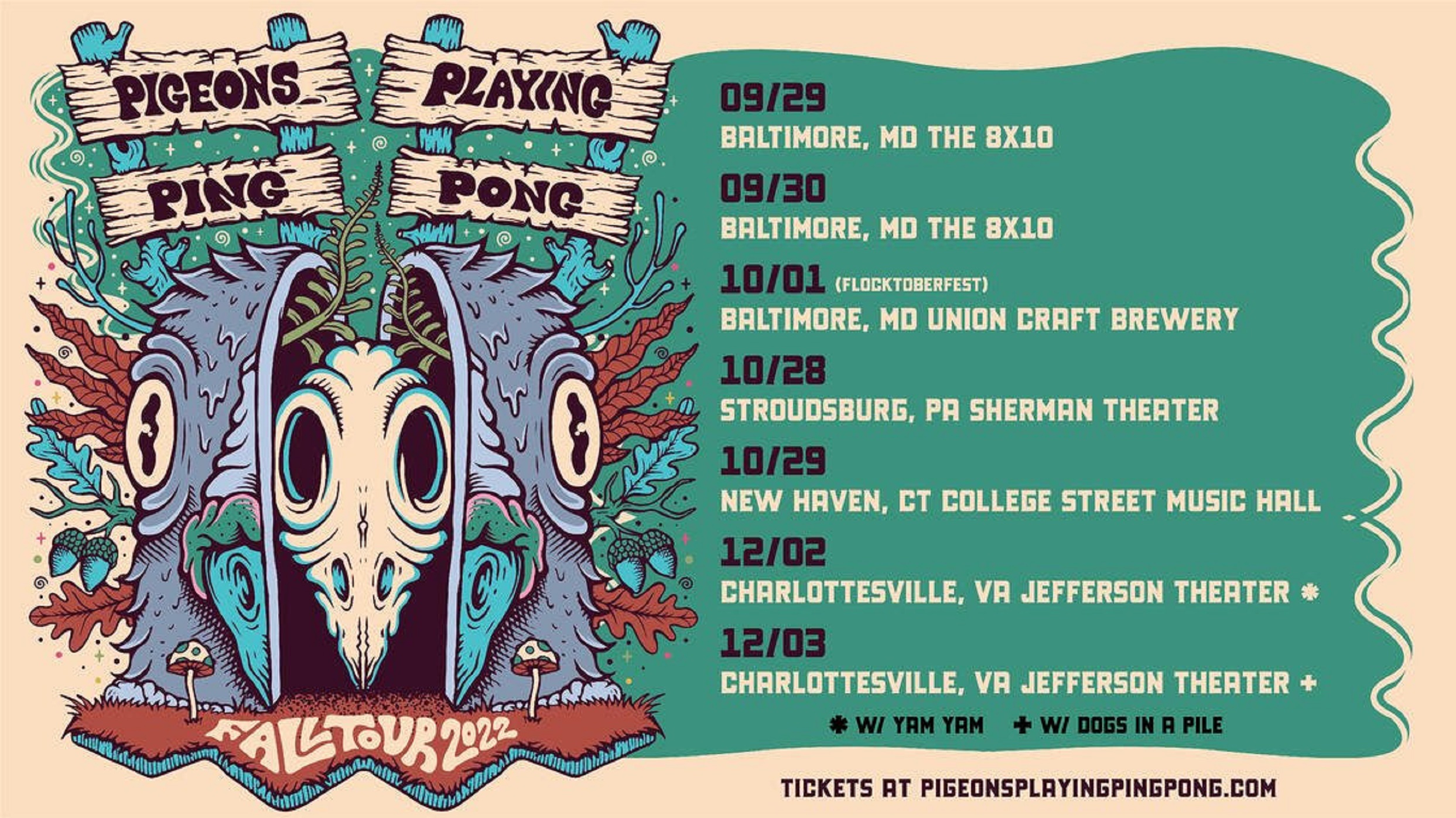 PIGEONS PLAYING PING PONG ANNOUNCES FALL 2022 TOUR DATES Grateful Web