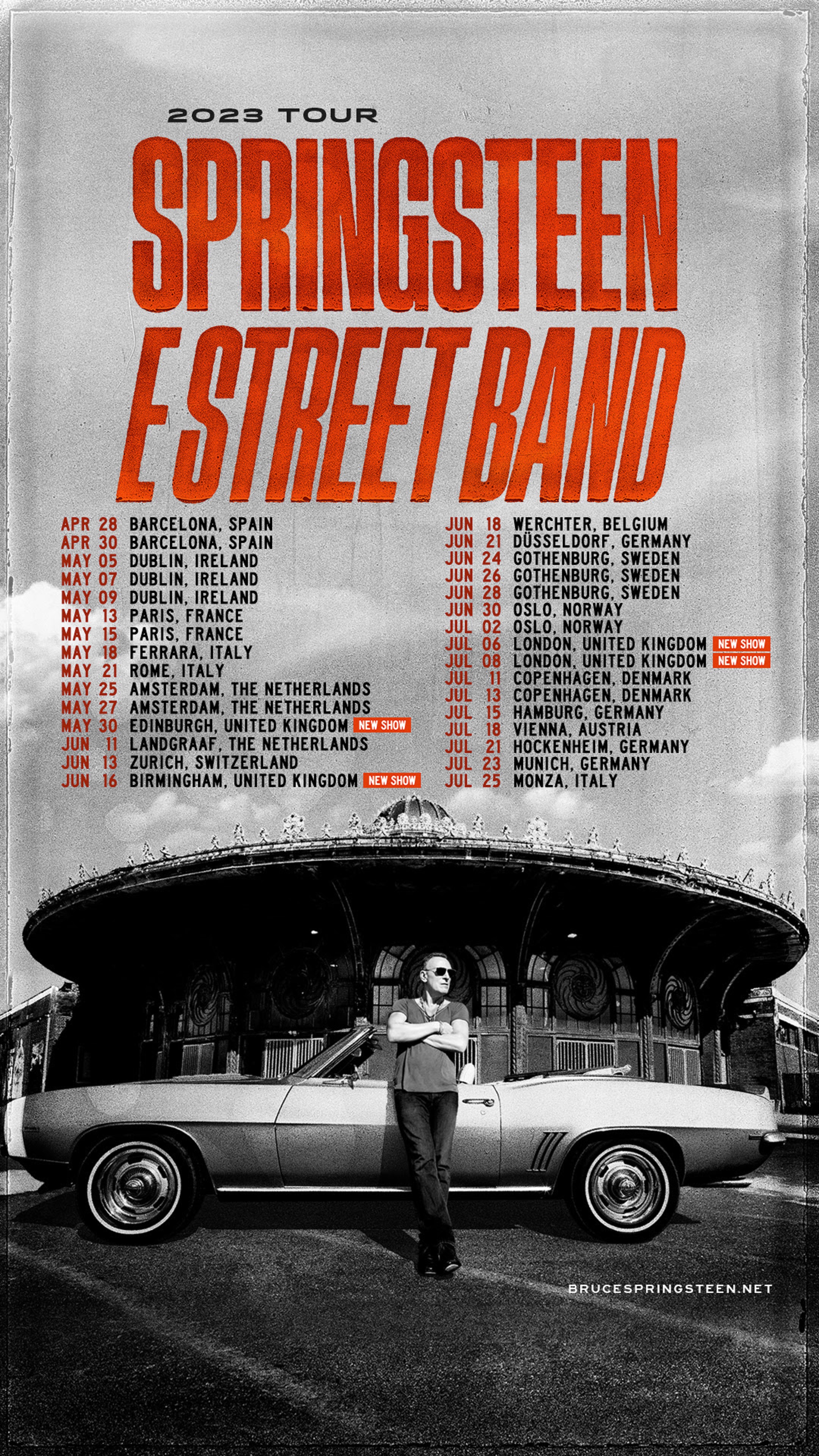 Bruce Springsteen and The E Street Band Announce Four UK Dates on 2023