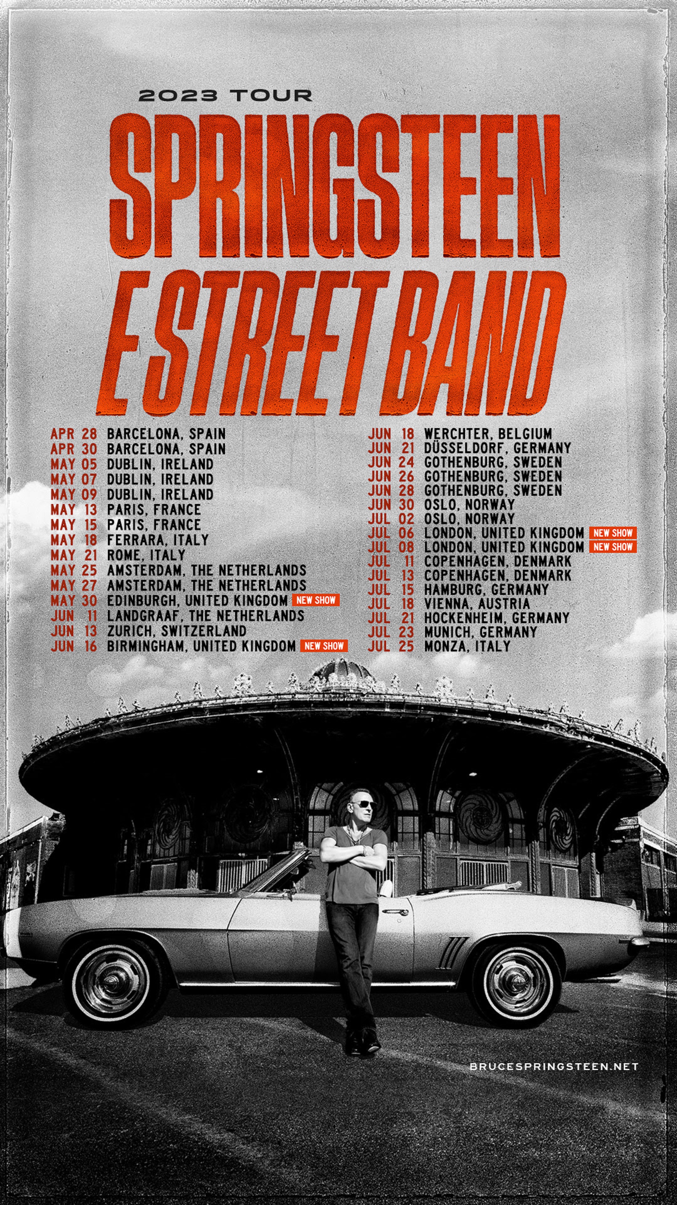 bruce springsteen tour support uk