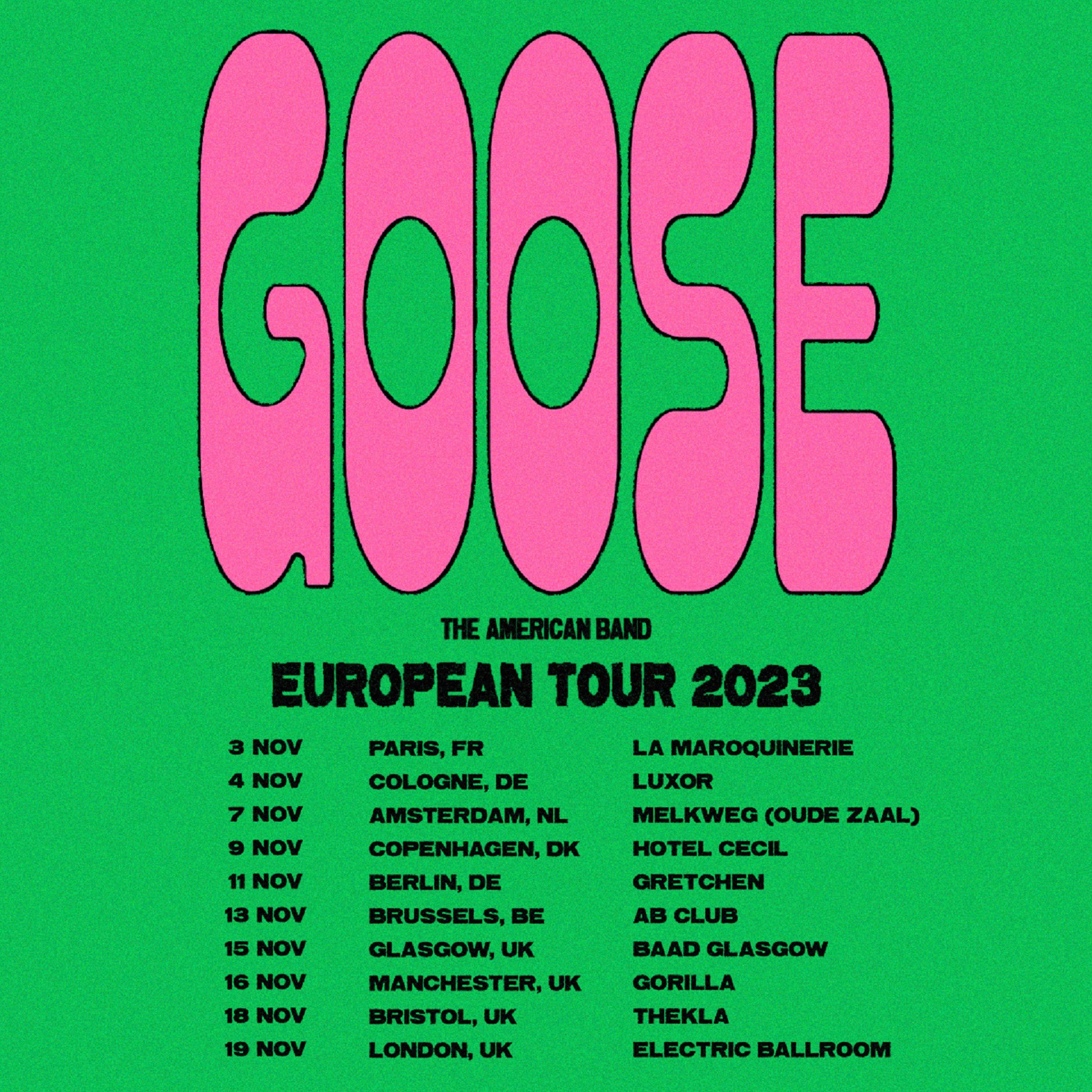 Goose announce first European tour Grateful Web
