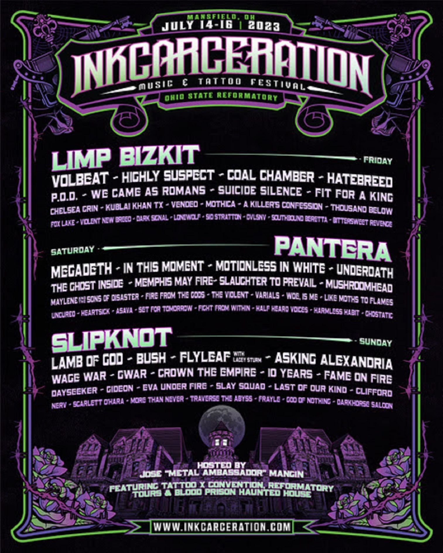 Inkcarceration Festival 2024 Lineup Unleash the Power of Metal