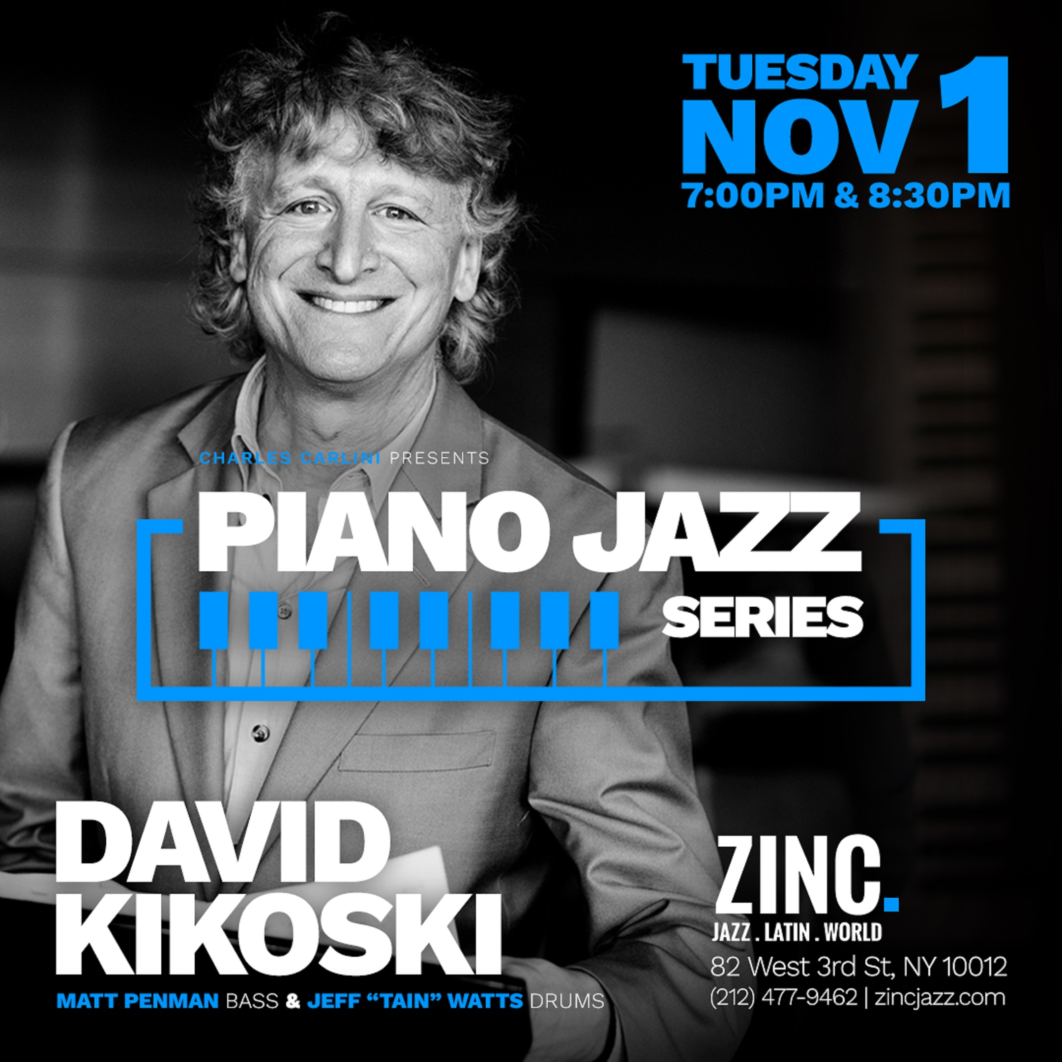 Catch Piano Virtuoso David Kikoski at Zinc on Tuesday, Nov. 1