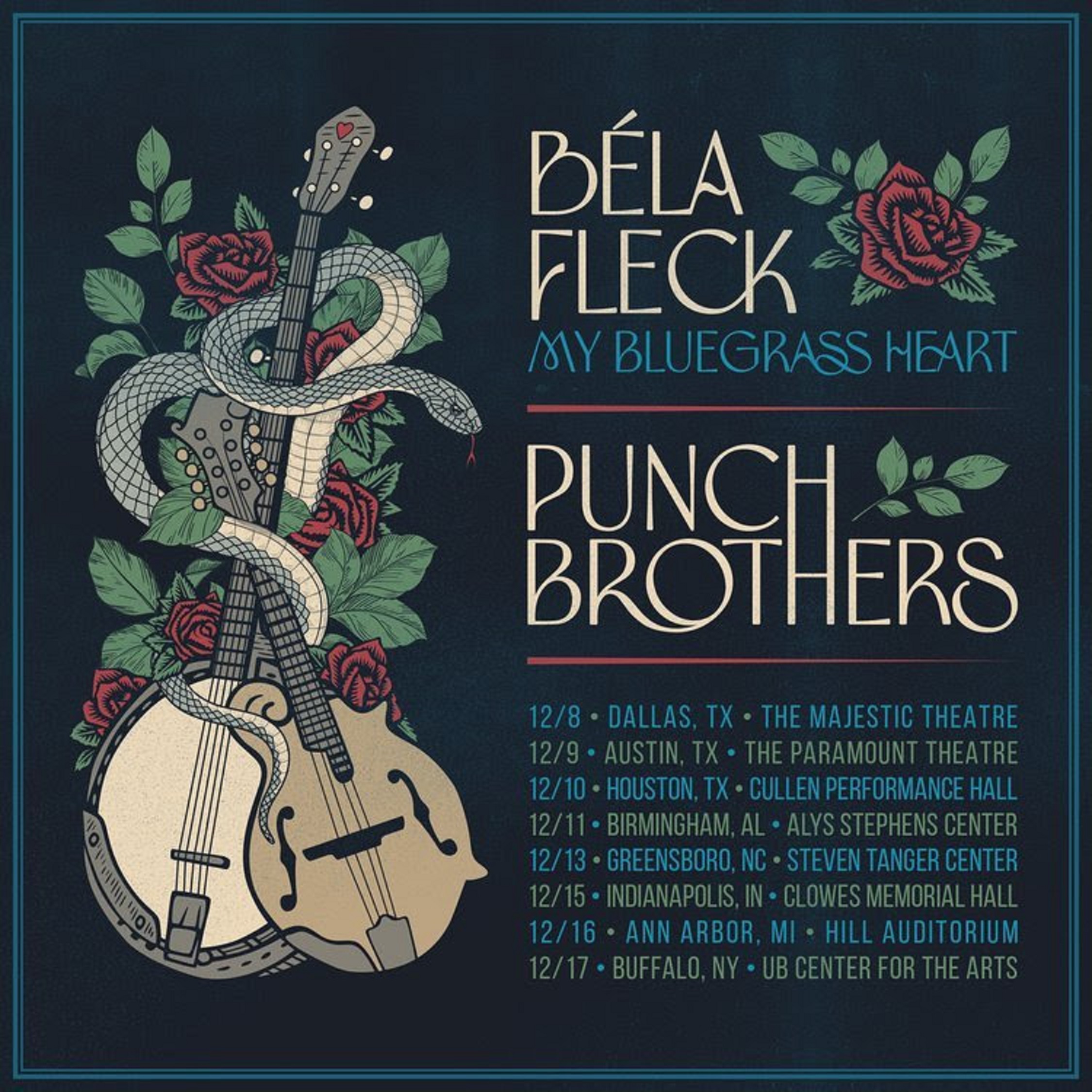 Béla Fleck My Bluegrass Heart + Punch Brothers Winter Tour Dates