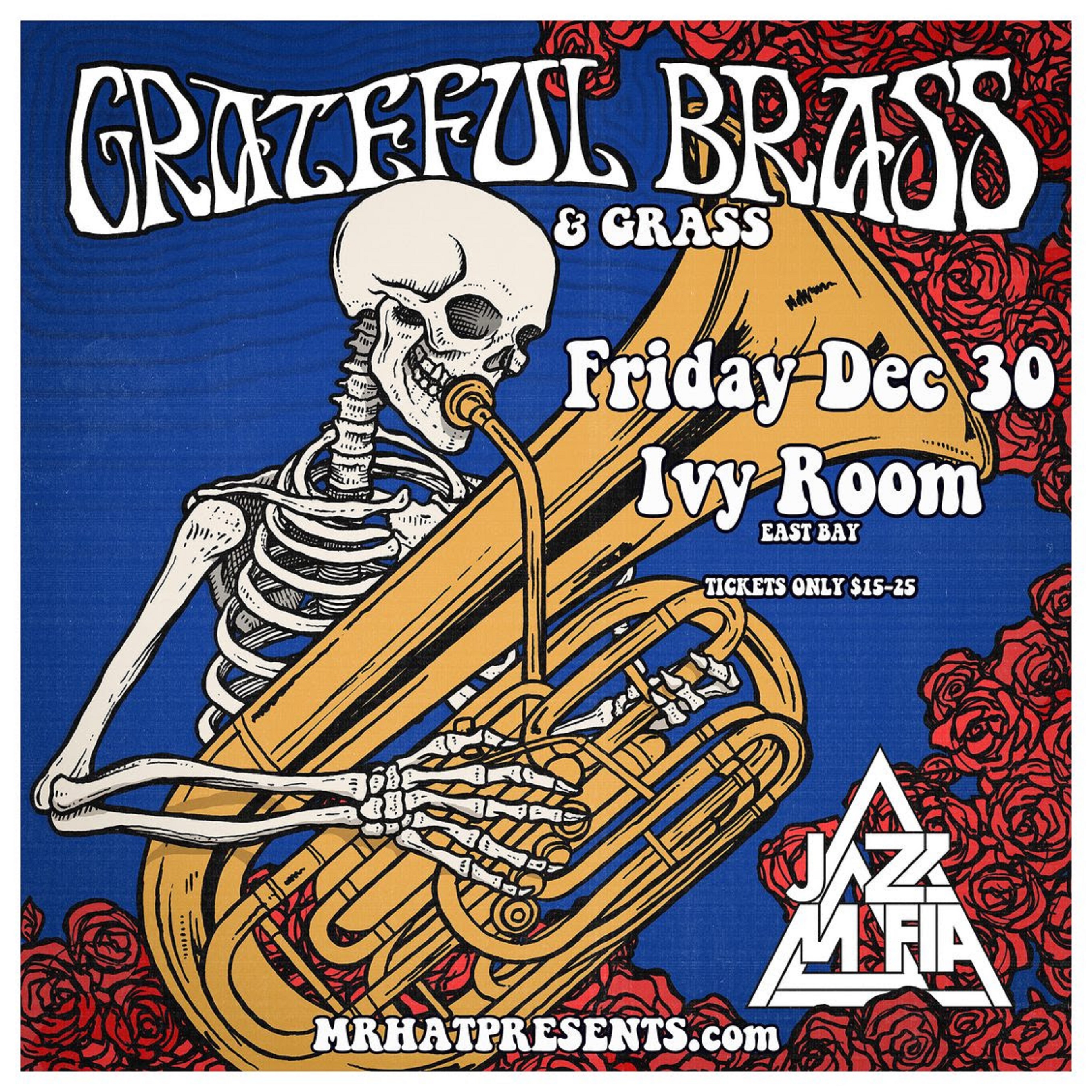 Grateful Brass & Grass New Year’s Eve Eve Party Fri 12/30