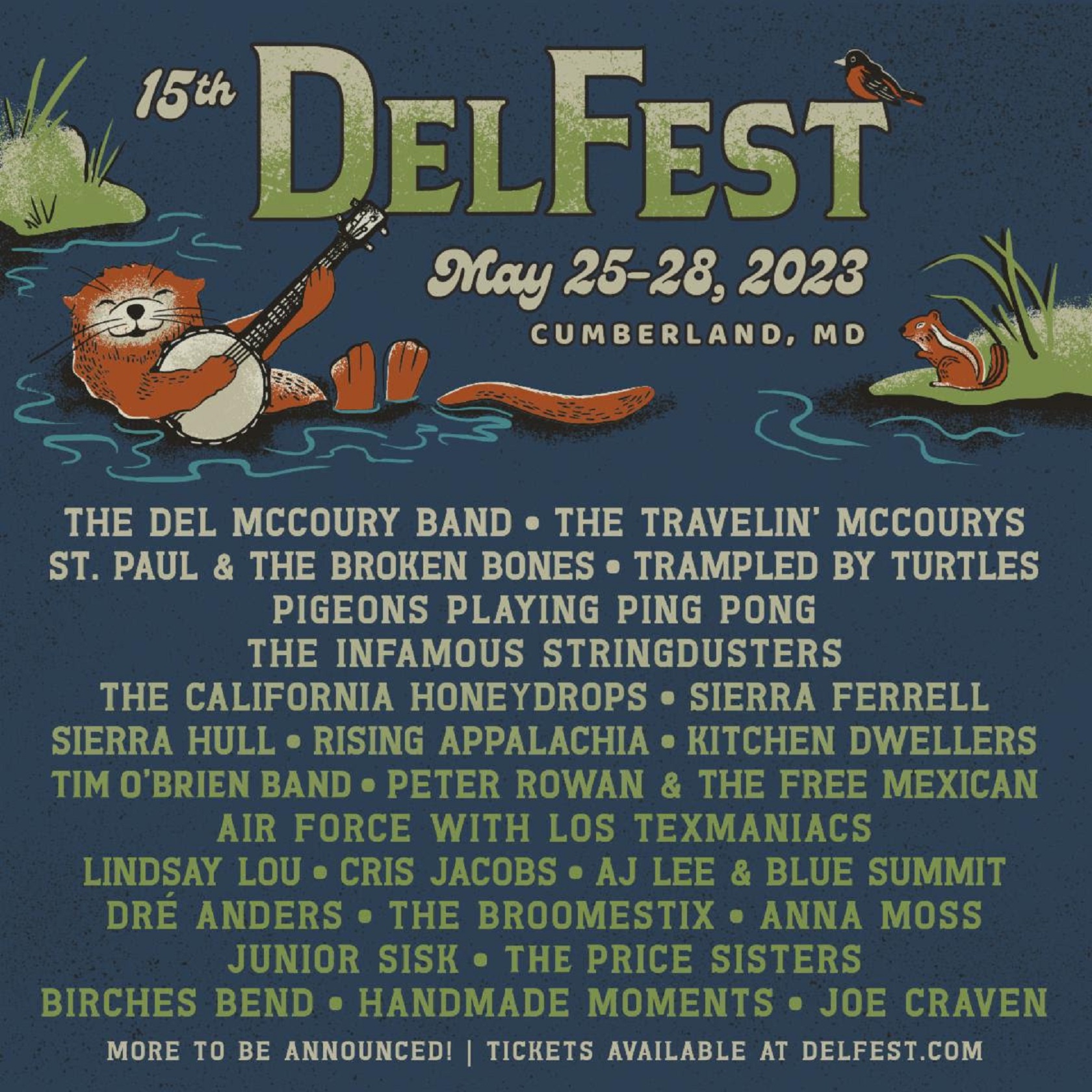 Infamous Stringdusters, Sierra Ferrell, Pigeons Playing Ping Pong And More Top DelFest 2023 Lineup Alongside Festival Hosts The Del McCoury Band And The Travelin’ McCourys