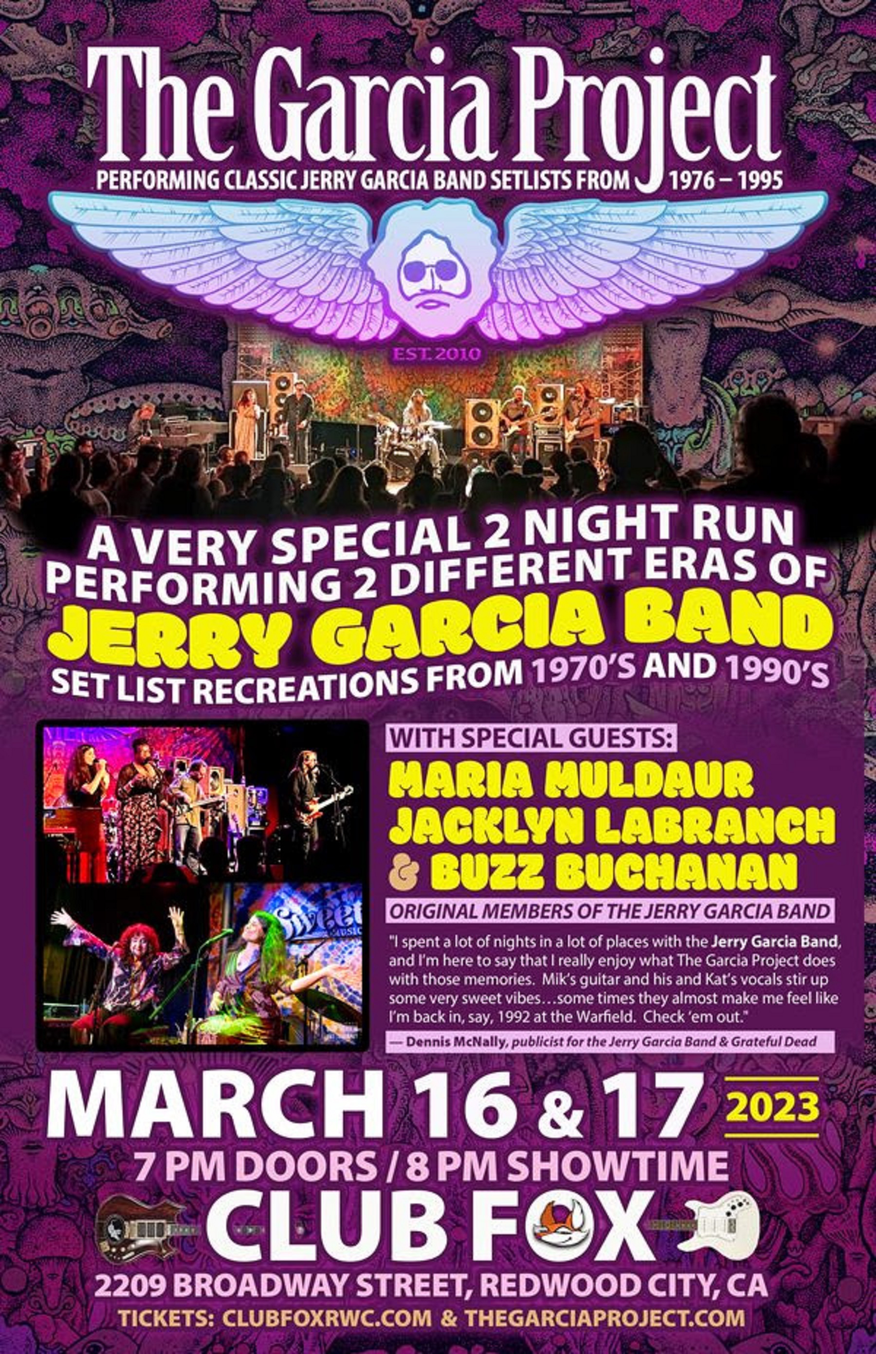 The Garcia Project returns to California in 2023 with SPECIAL GUESTS!