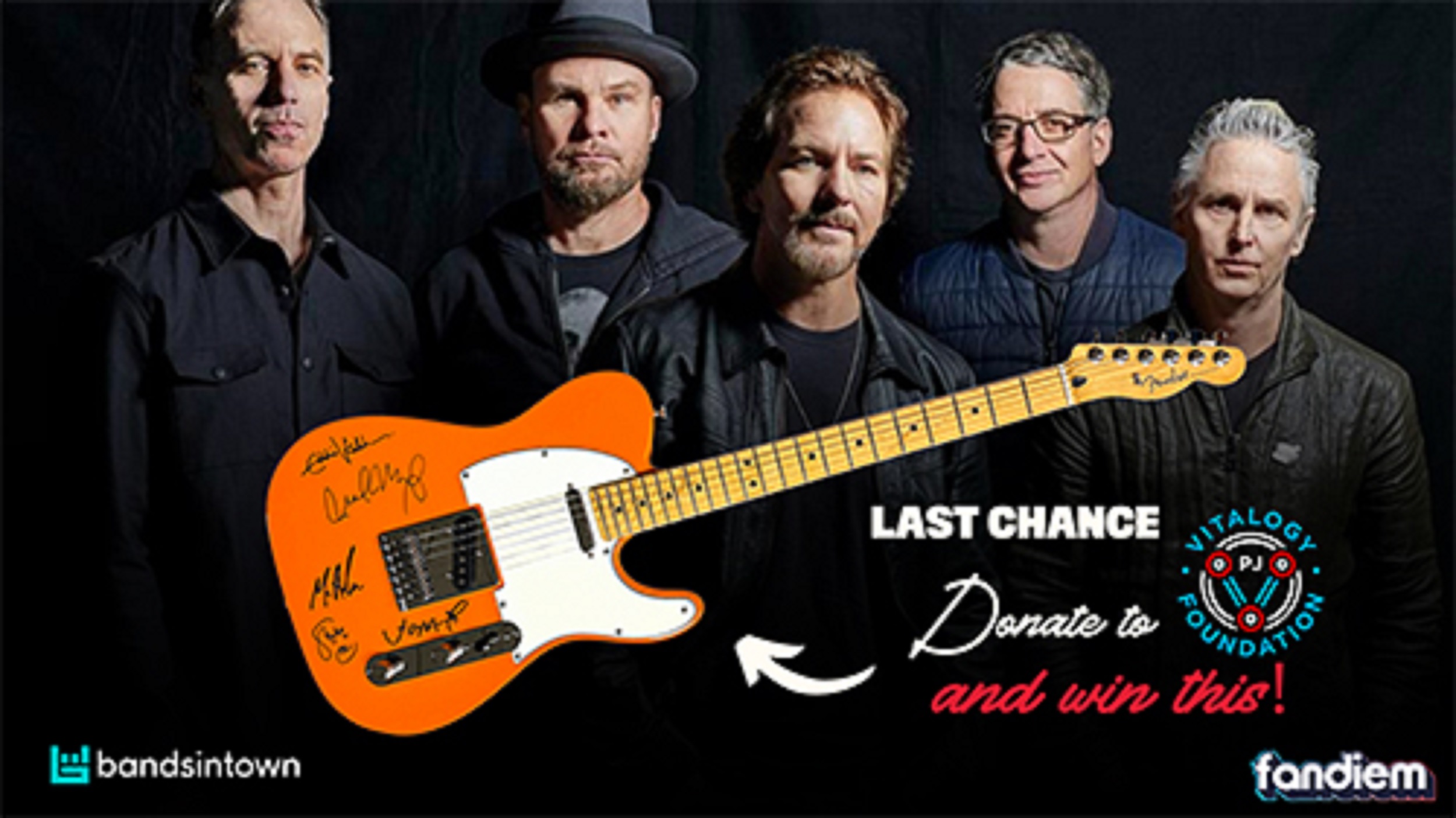 Last Chance To Win A Pearl Jam Signed Guitar