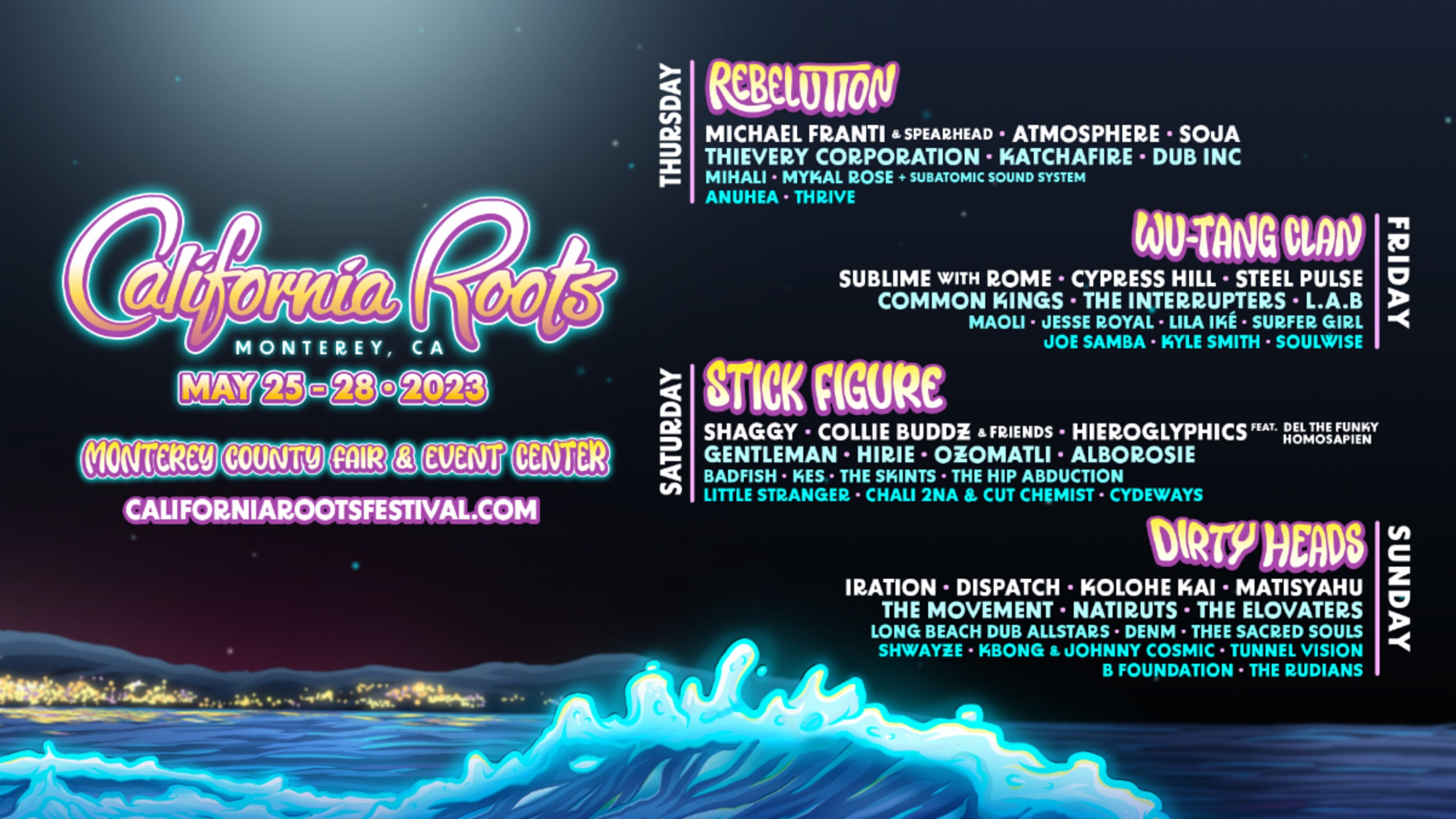 Rebelution, Stick Figure, Thievery Corporation, and Chali 2na & Cut Chemist Join Cali Roots 2023 Lineup