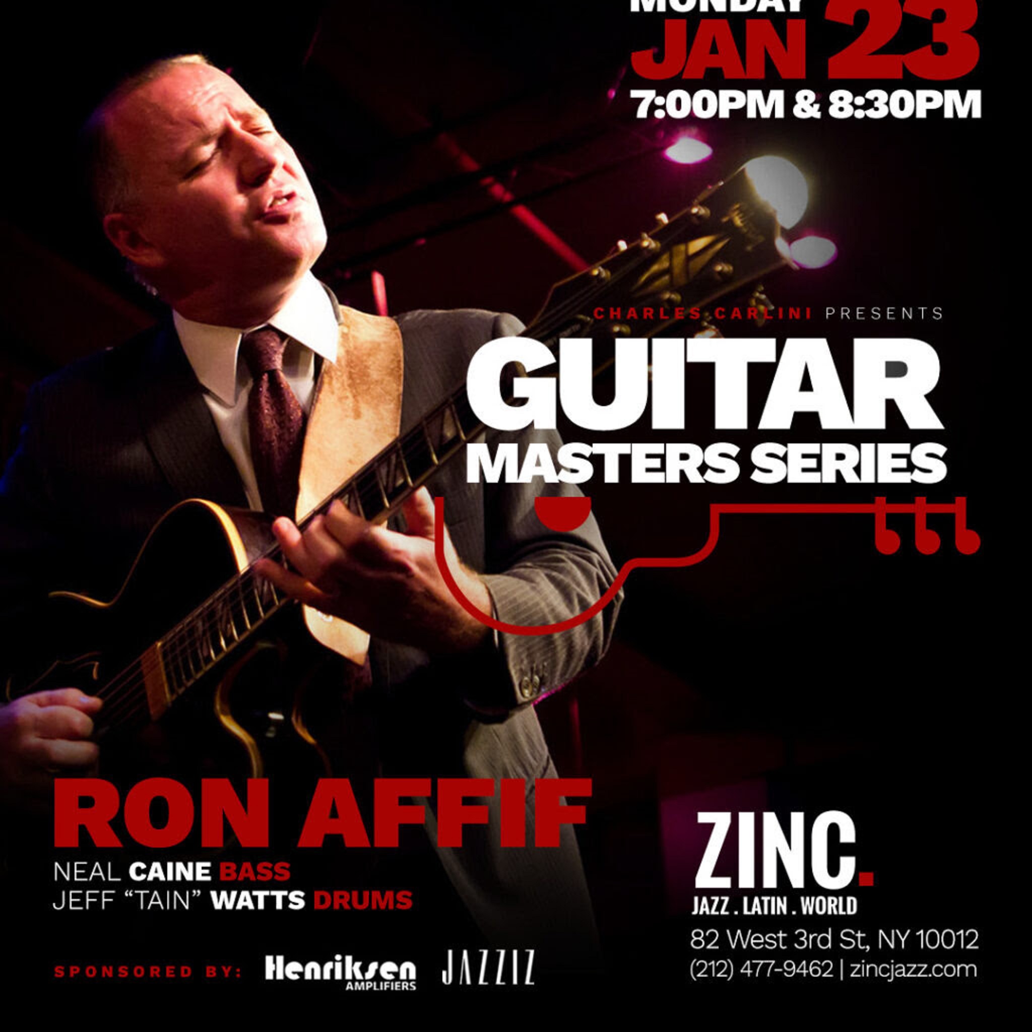 Guitarist Ron Affif hits the stage at Zinc on Monday, January 23