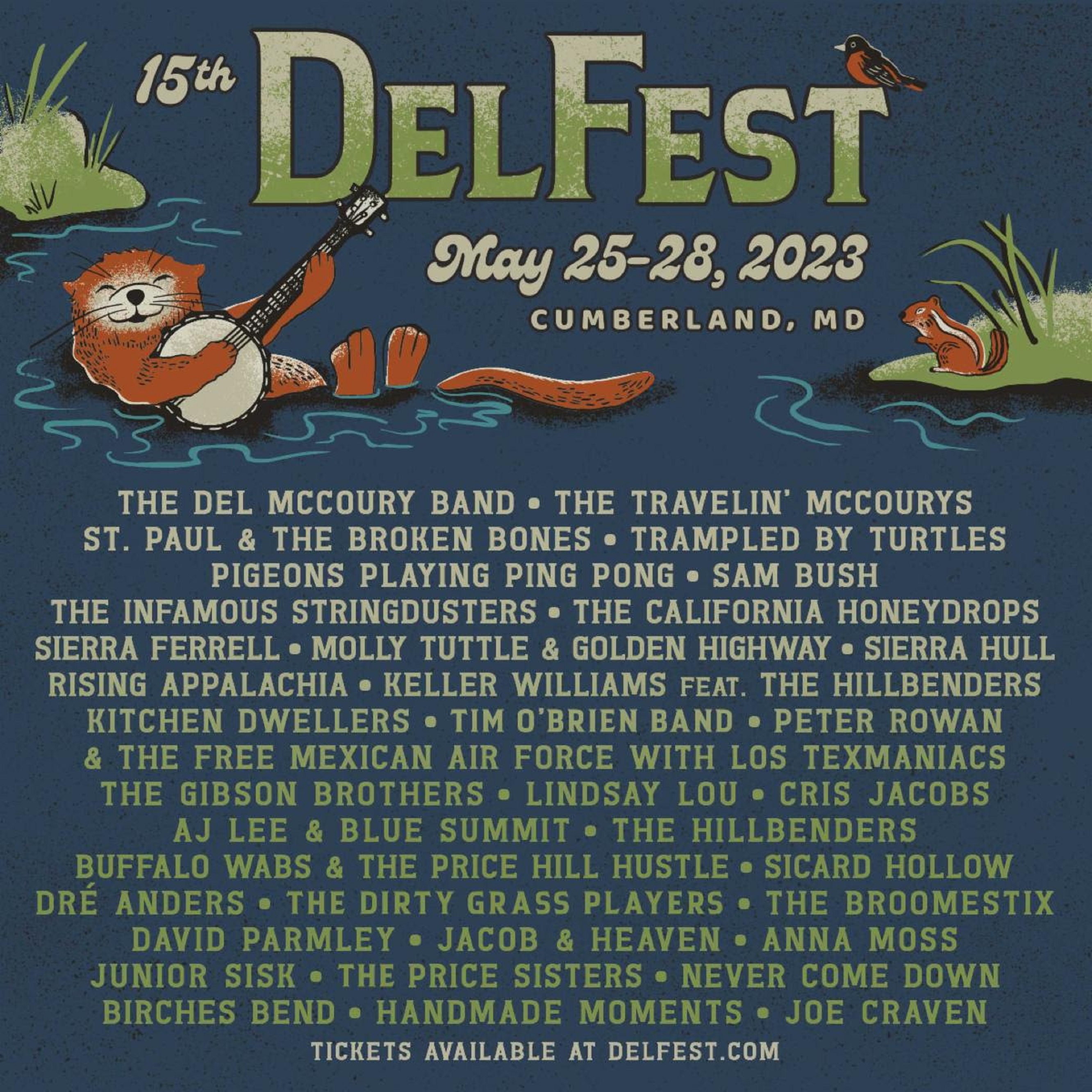 DelFest adds Sam Bush, Molly Tuttle & Golden Highway, Keller Williams Grass feat. The Hillbenders, The Gibson Brothers and more to 2023 Lineup