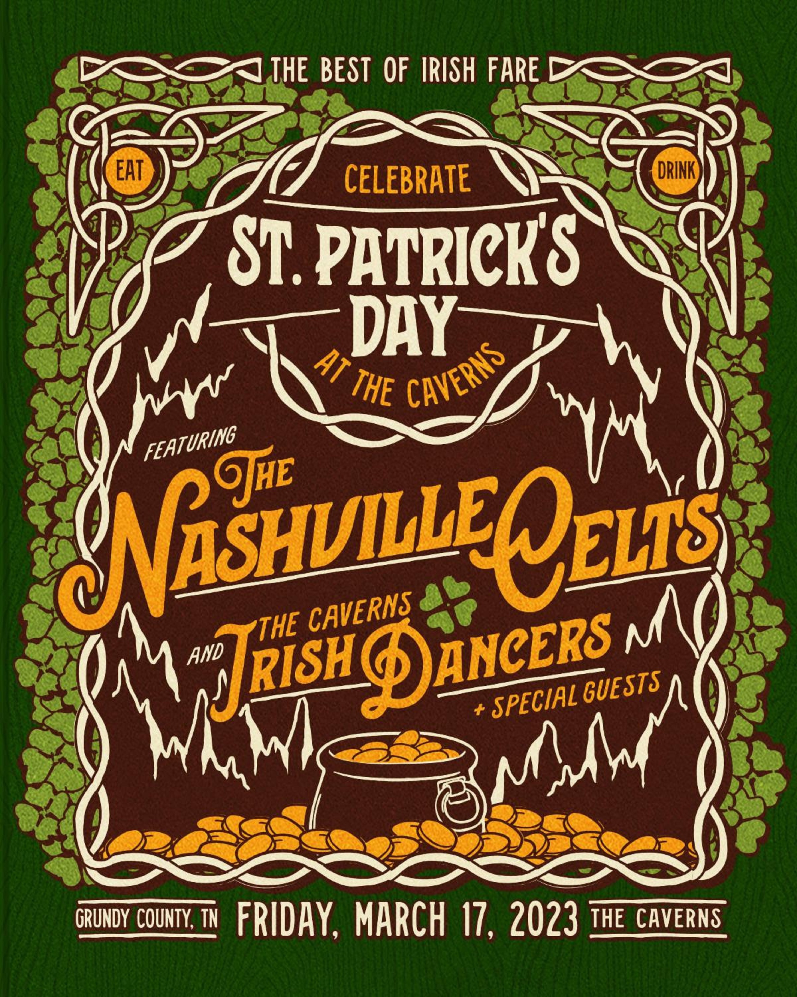 St. Patrick's Day in a Cave! The Caverns Hosts An Irish Celebration with The Nashville Celts & More