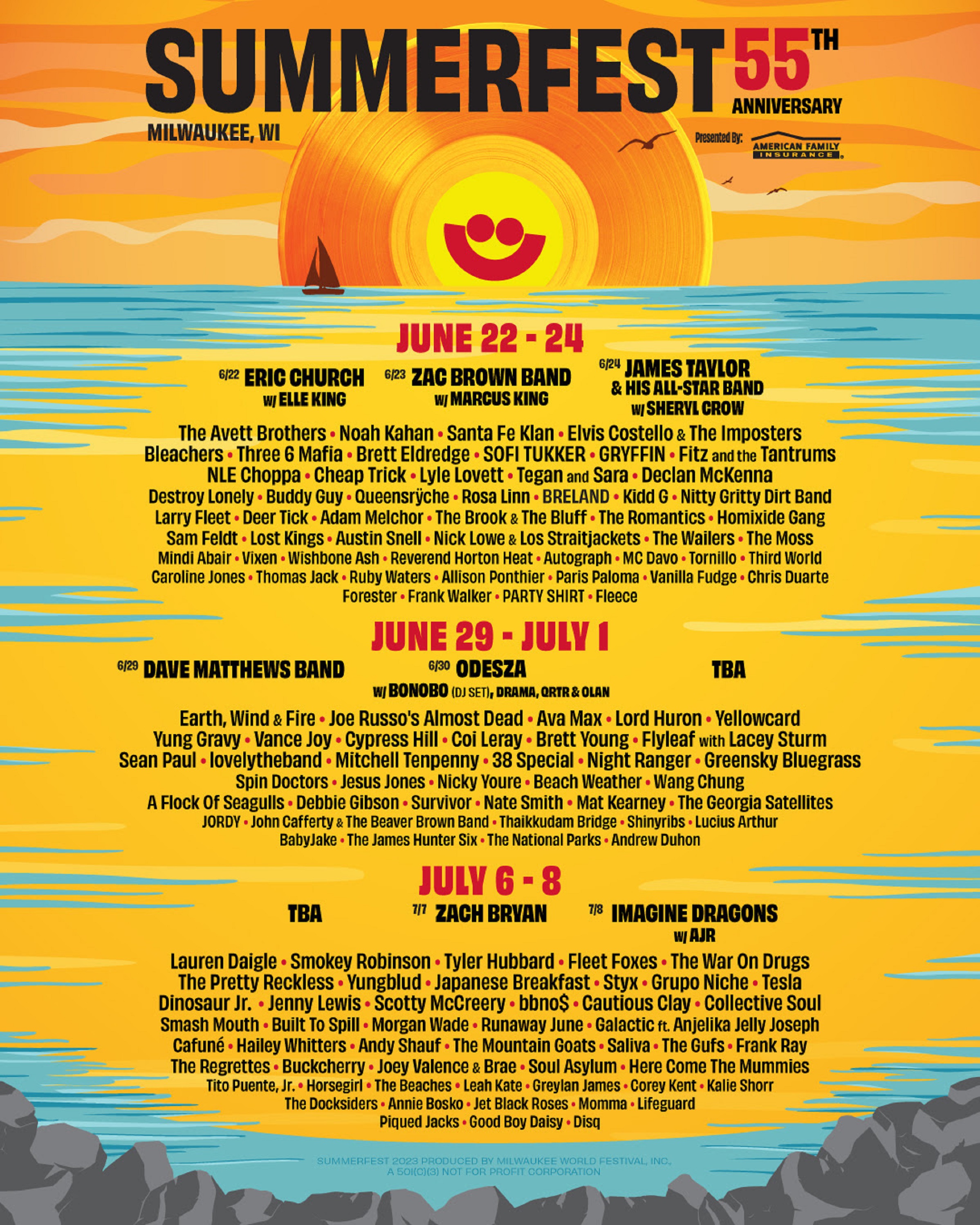 Summerfest Announces 2023 Lineup for 55th Anniversary Grateful Web